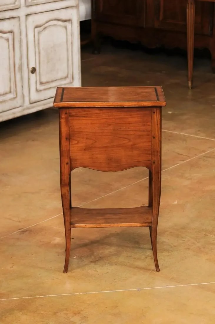 French Louis XV Style Table Chiffonnière with Three Small Drawers and Low Shelf - 6