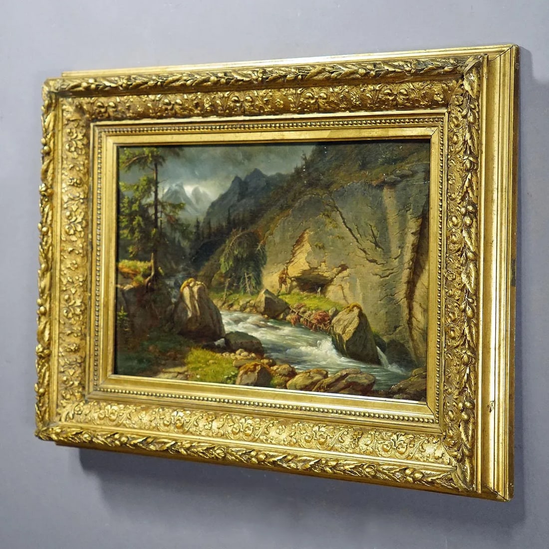 Carl Euler - Bear Hunt in the Zillerthaler Alps, Oil Painting on Wooden Board 1889 - 4