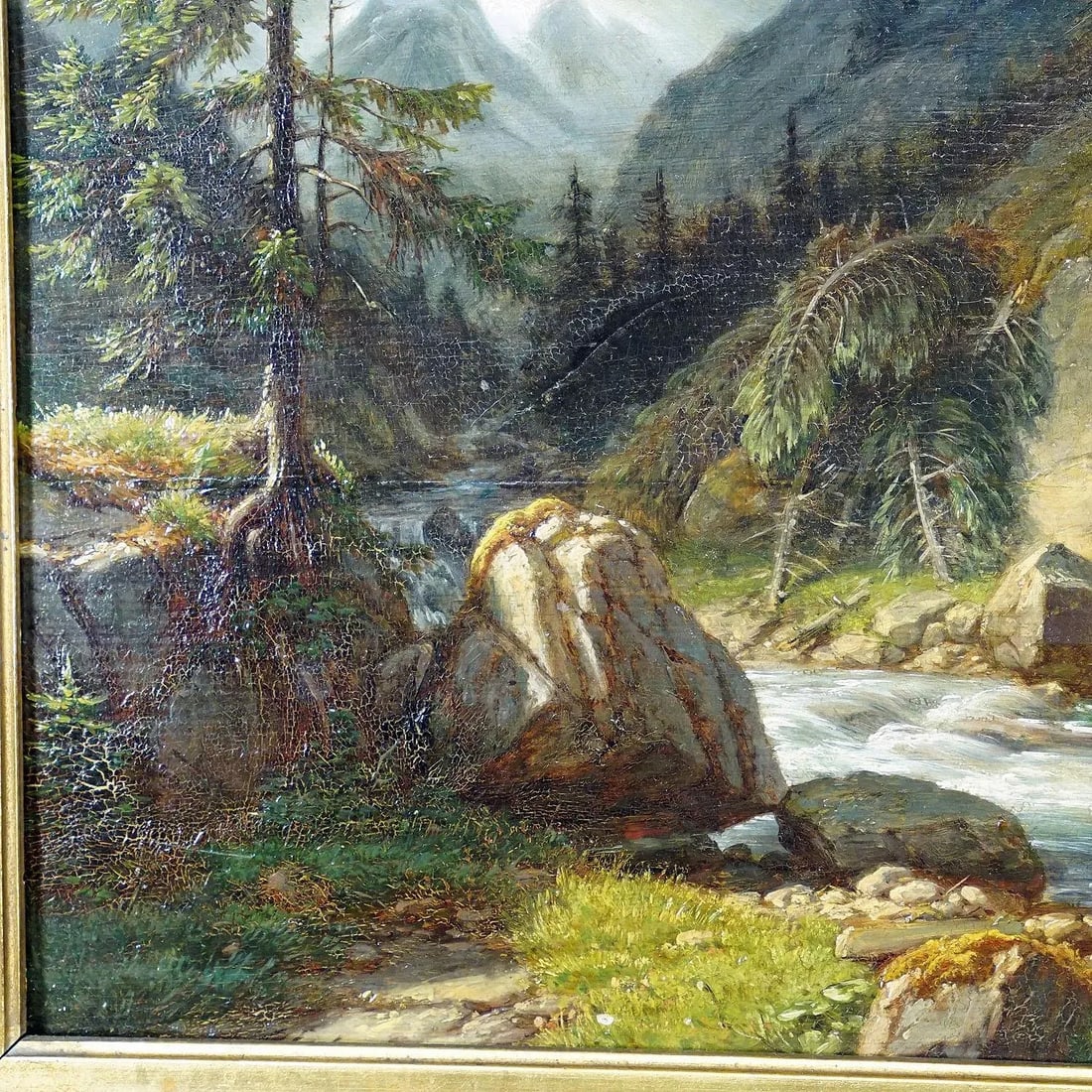 Carl Euler - Bear Hunt in the Zillerthaler Alps, Oil Painting on Wooden Board 1889 - 7