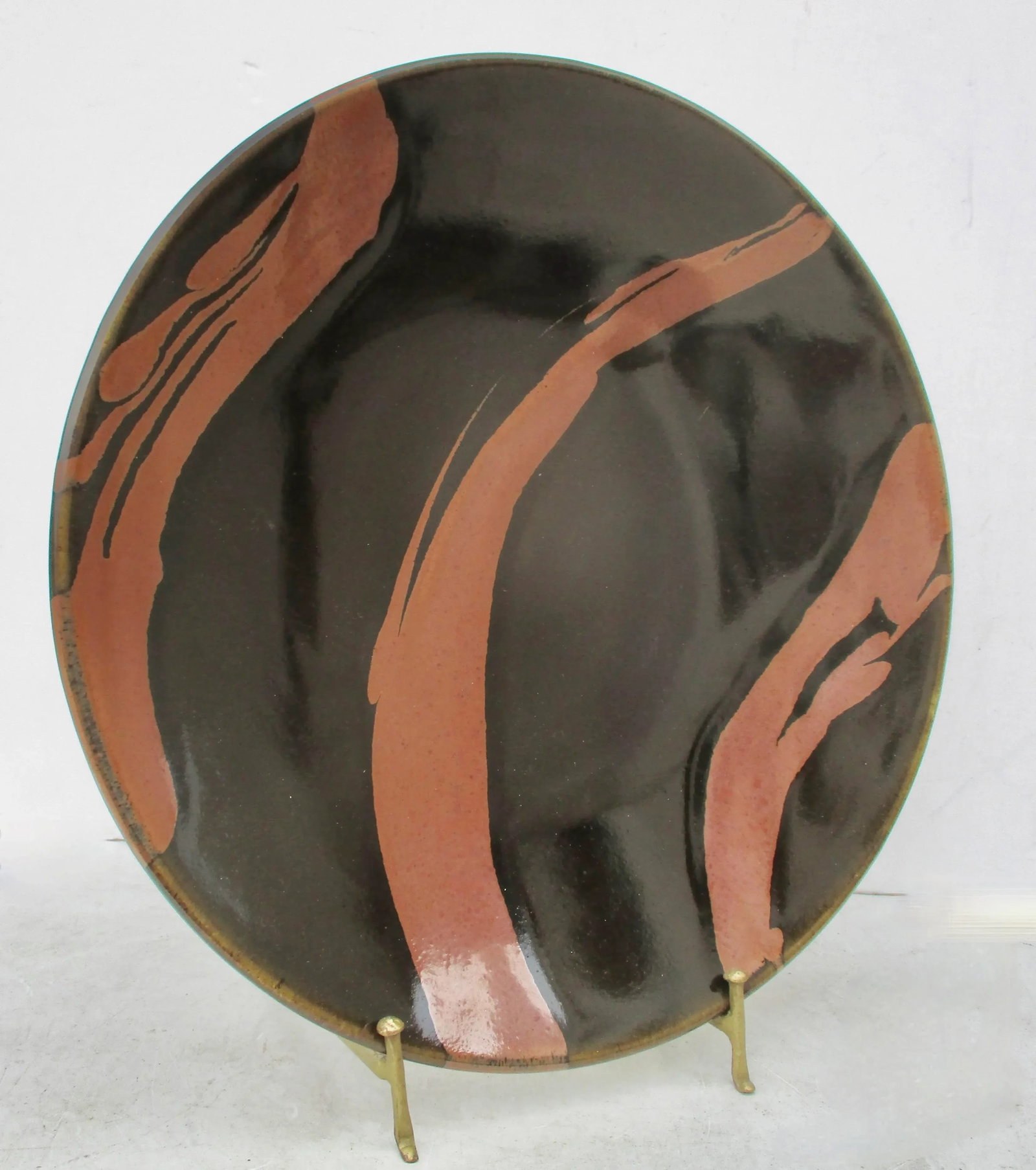 Large Stoneware Modern Charger 15.5" Diameter - 2