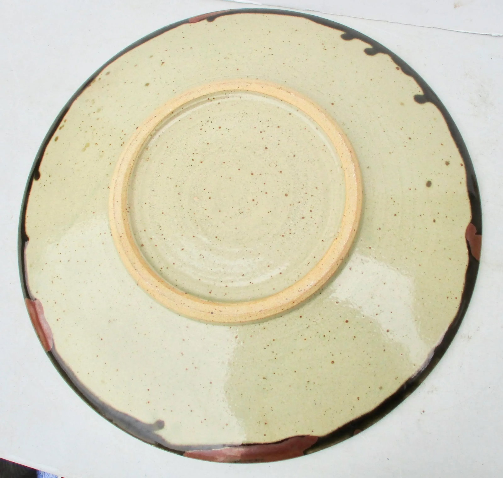 Large Stoneware Modern Charger 15.5" Diameter - 5