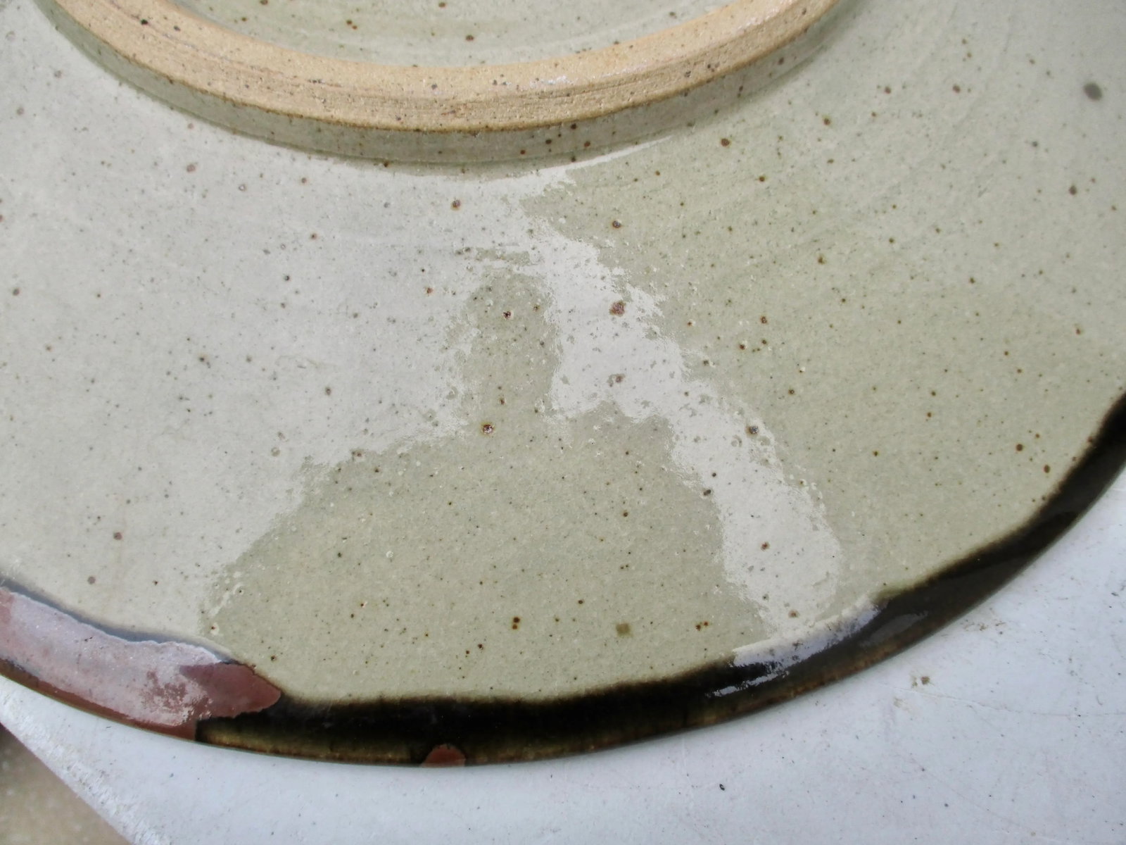 Large Stoneware Modern Charger 15.5" Diameter - 6