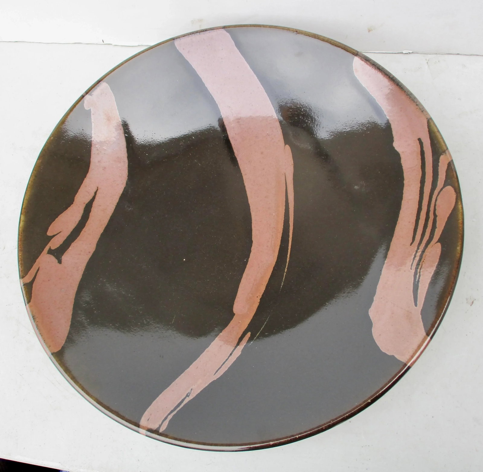 Large Stoneware Modern Charger 15.5" Diameter - 7