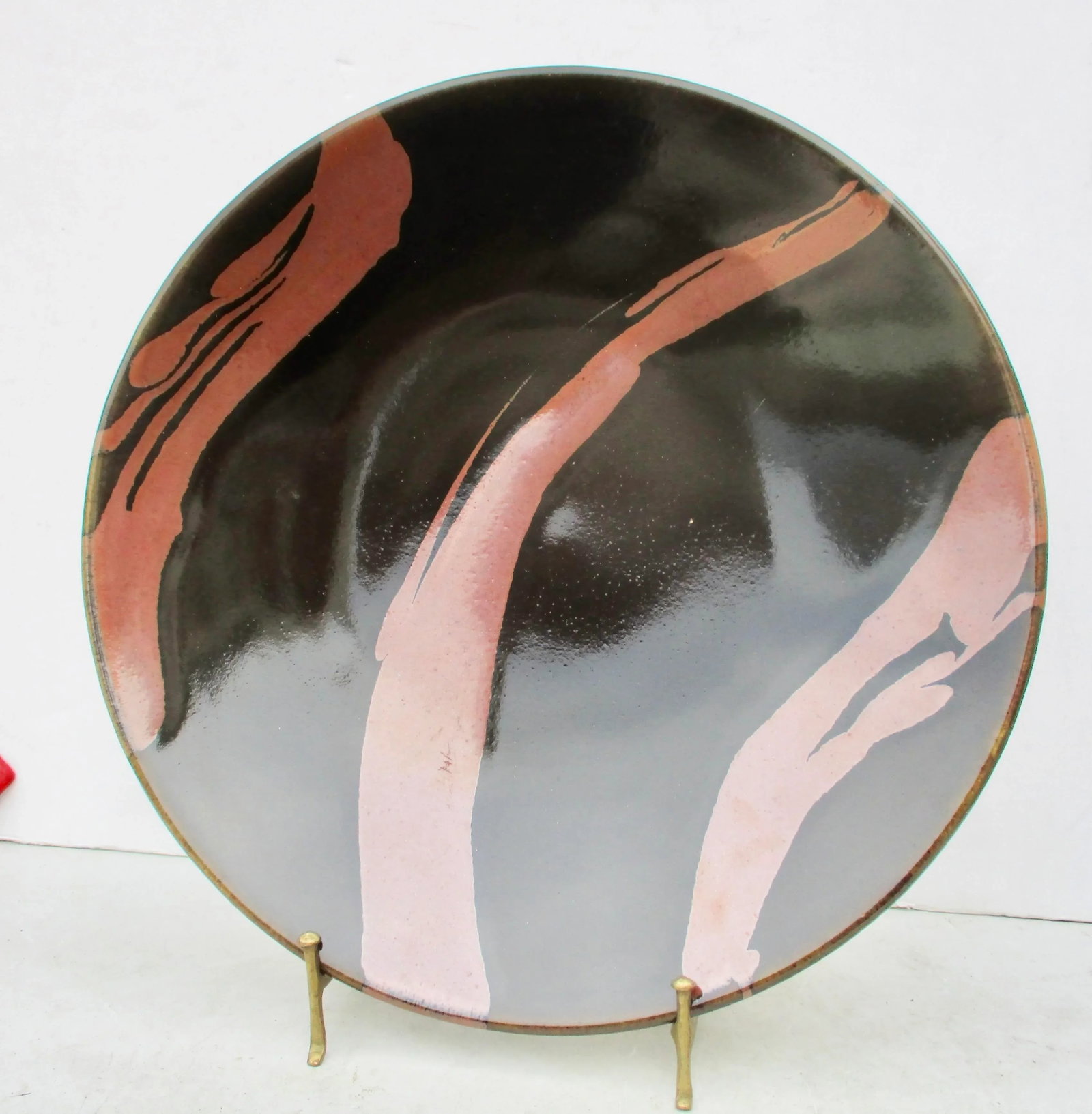 Large Stoneware Modern Charger 15.5" Diameter - 9