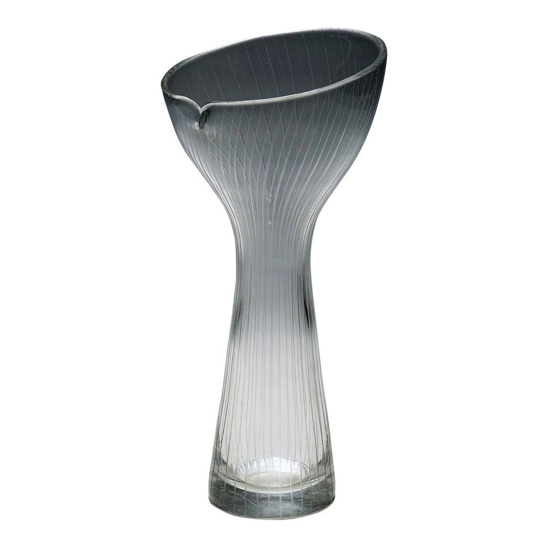 Vintage Art Glass Vase by Tapio Wirkkala for Iittala 1954: Vintage Art Glass Vase by Tapio Wirkkala for Iittala 1954 A large vintage art glass vase designed by Tapio Wirkkala for Iittala Glassworks in 1951, produced in 1954. Mold blown crystal clear glass wit