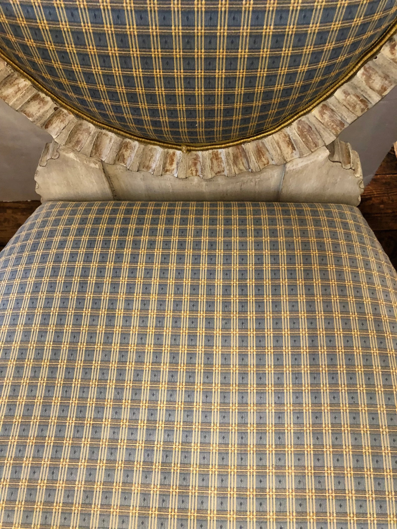 Faux Painted French Provincial Carved Wood Armchairs- a Pair - 11
