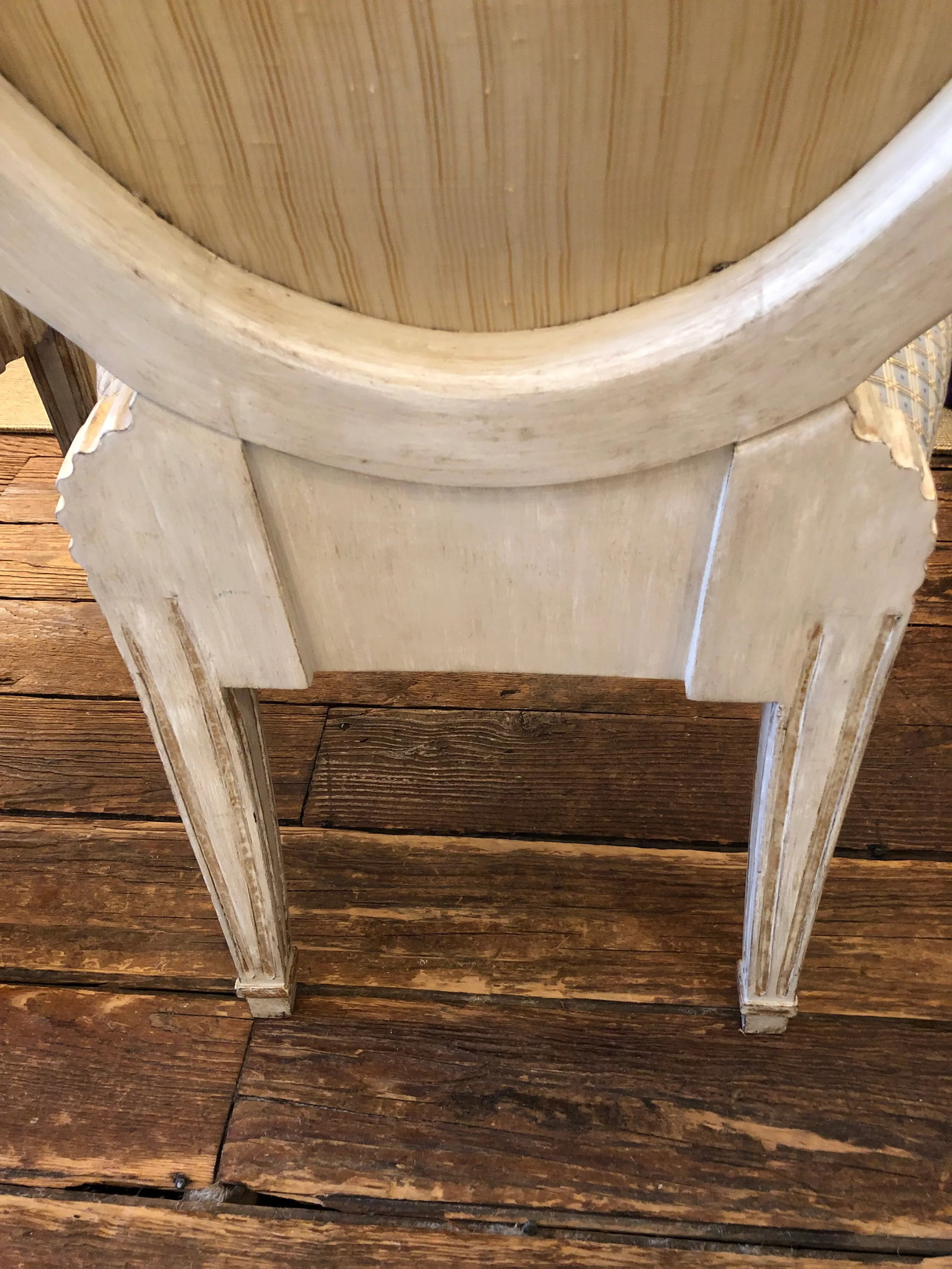 Faux Painted French Provincial Carved Wood Armchairs- a Pair - 3