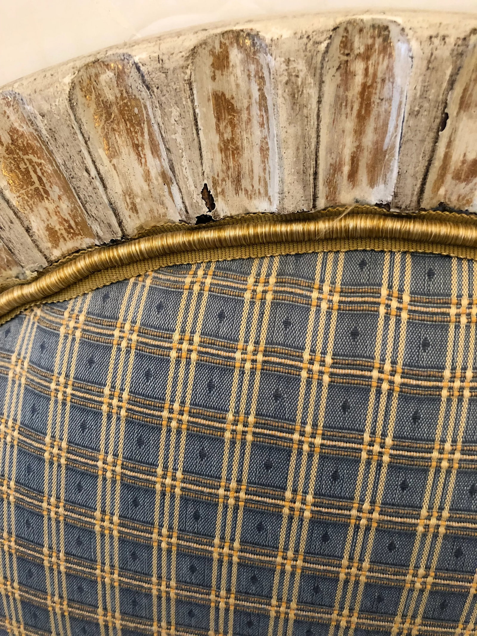 Faux Painted French Provincial Carved Wood Armchairs- a Pair - 5