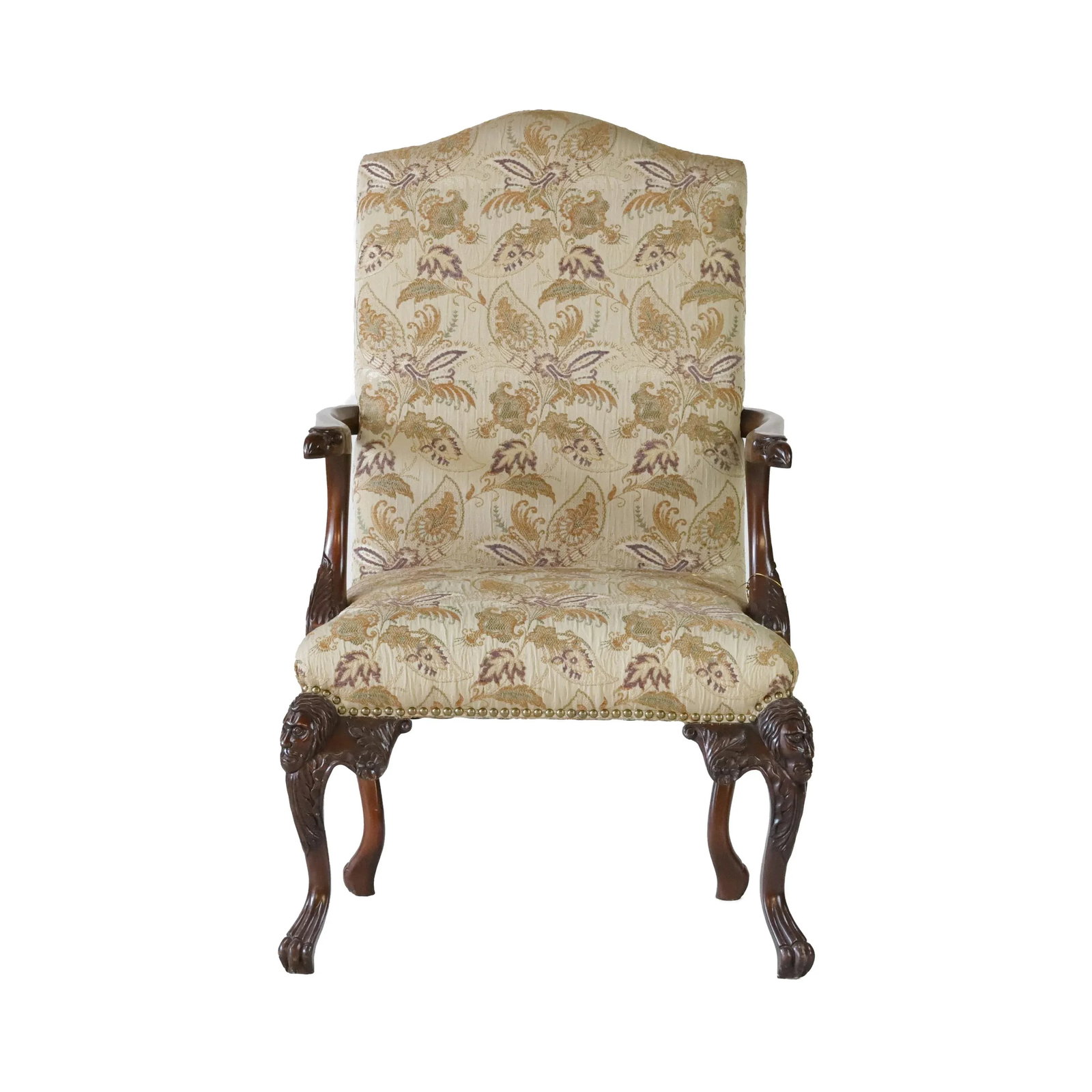 A Pair Vintage Rococo Style Open Armchair - 6