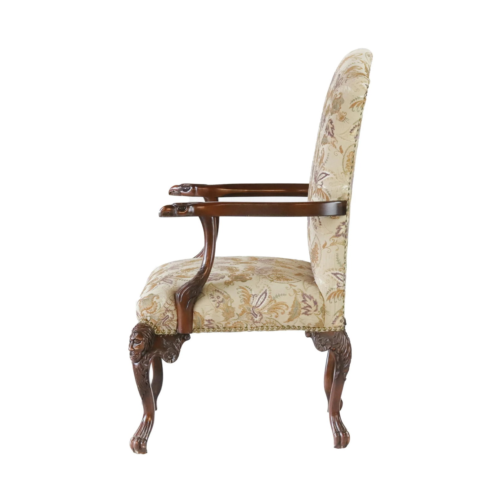 A Pair Vintage Rococo Style Open Armchair - 7