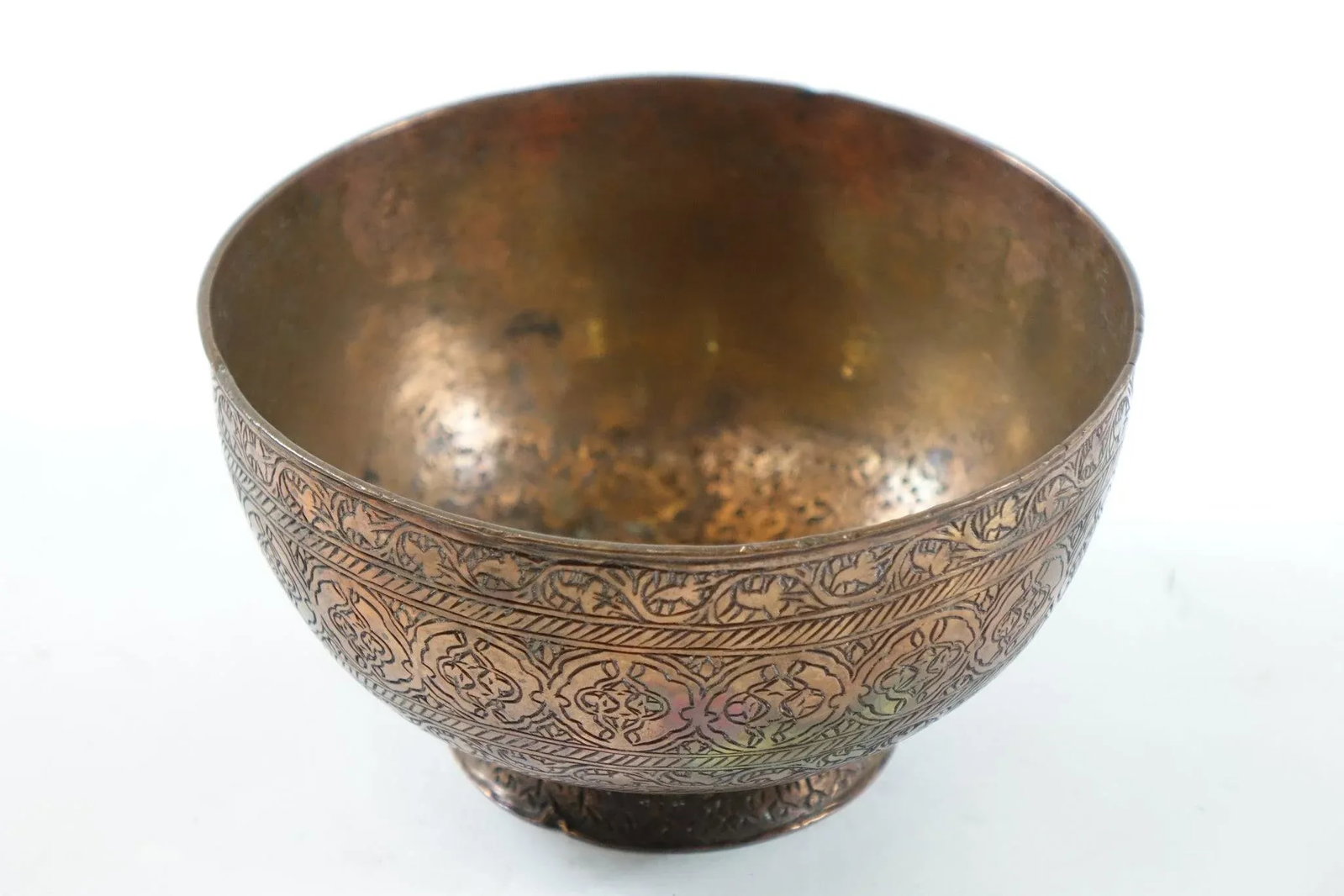 Antique18th/19th Century Signed Persian Copper Bowl - 3