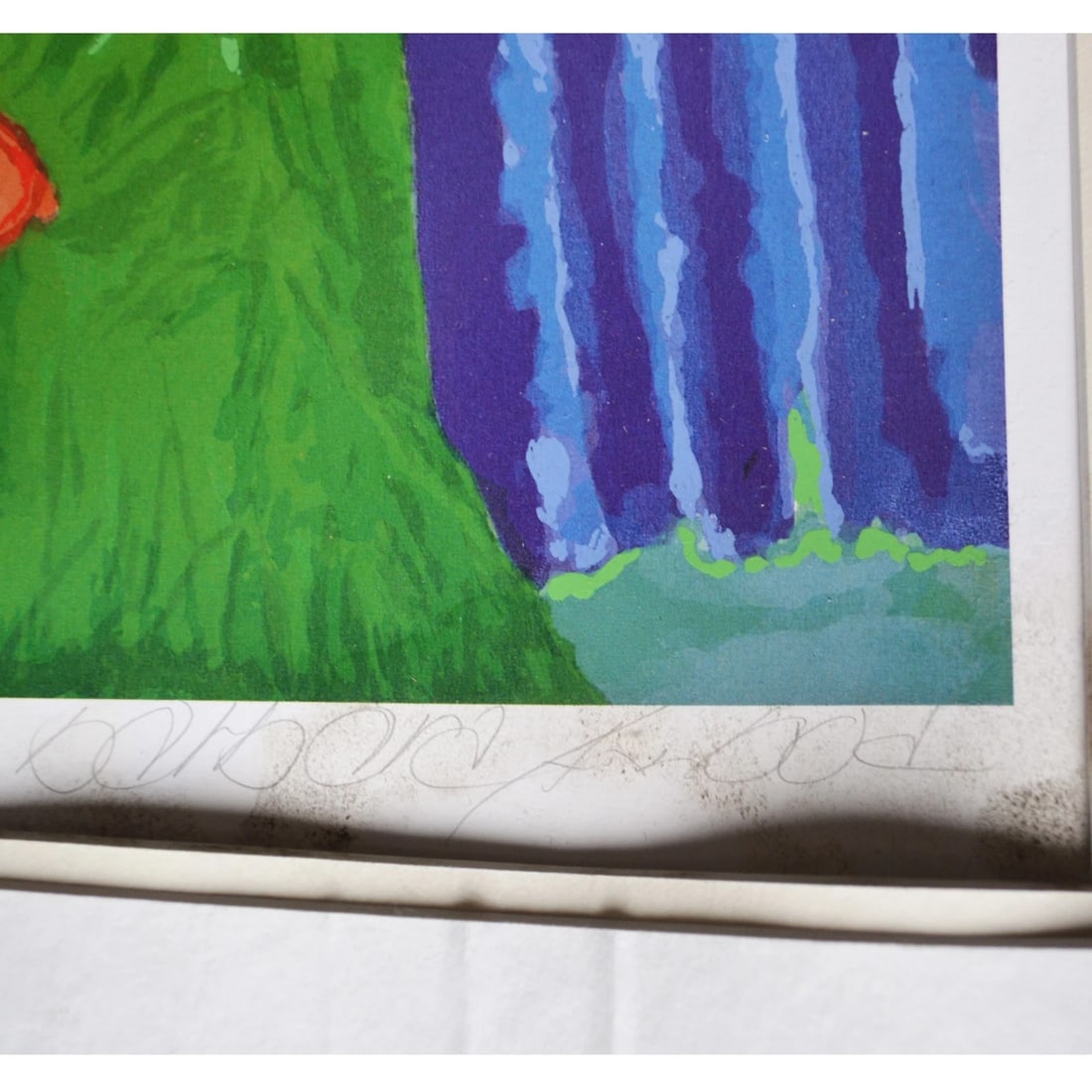 Limited Edition "Orange Dress" Seriolithograph by Barbara Wood - 2