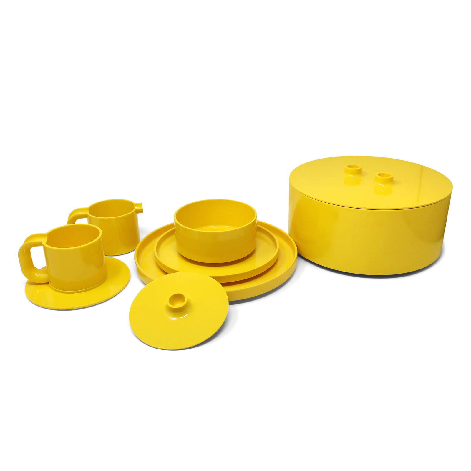 Yellow Dinnerware by Vignelli for Heller - Service for 8 - 3