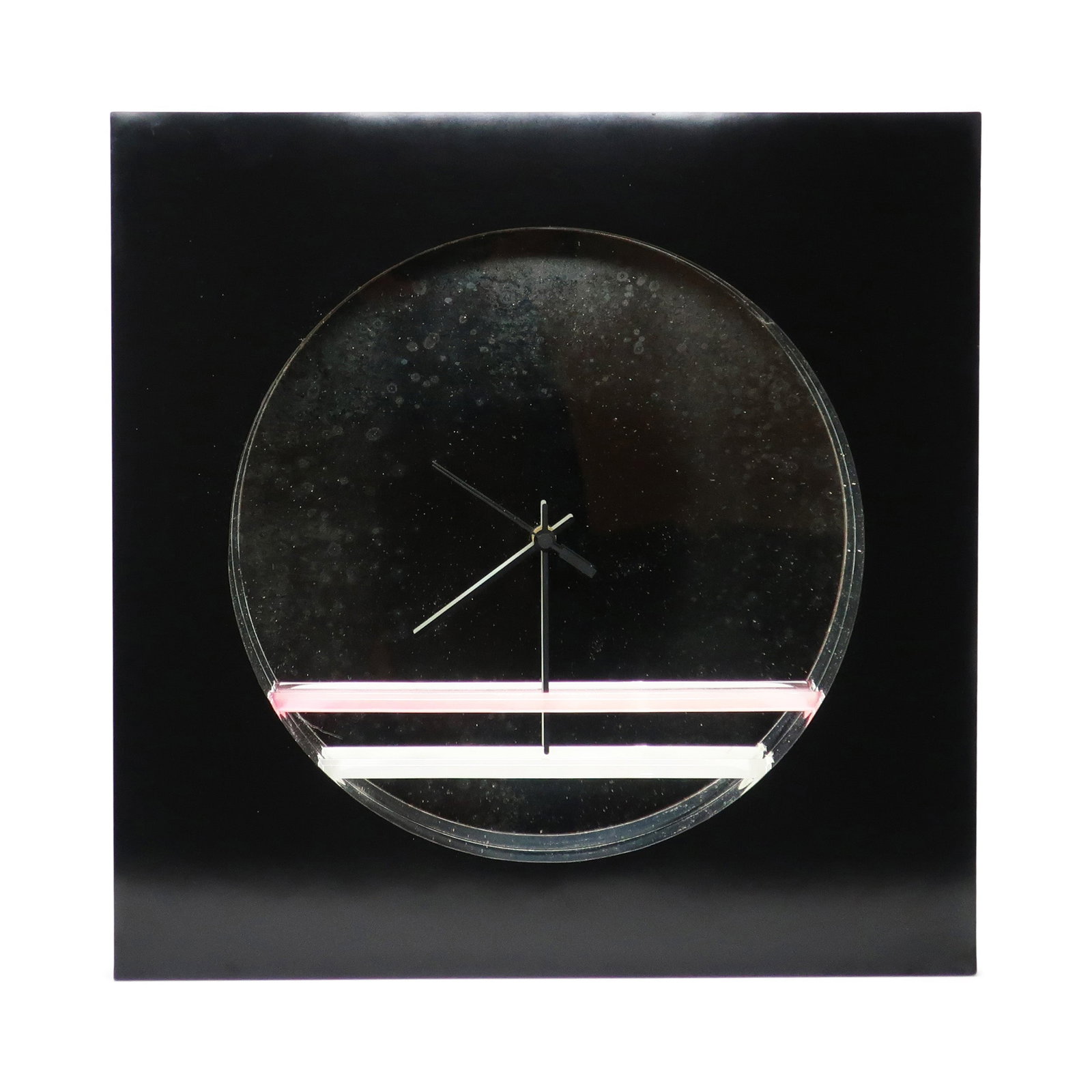 1980s Postmodern Mirror Wall Clock by Jon Gilmore for Accessory Art Studios - 6