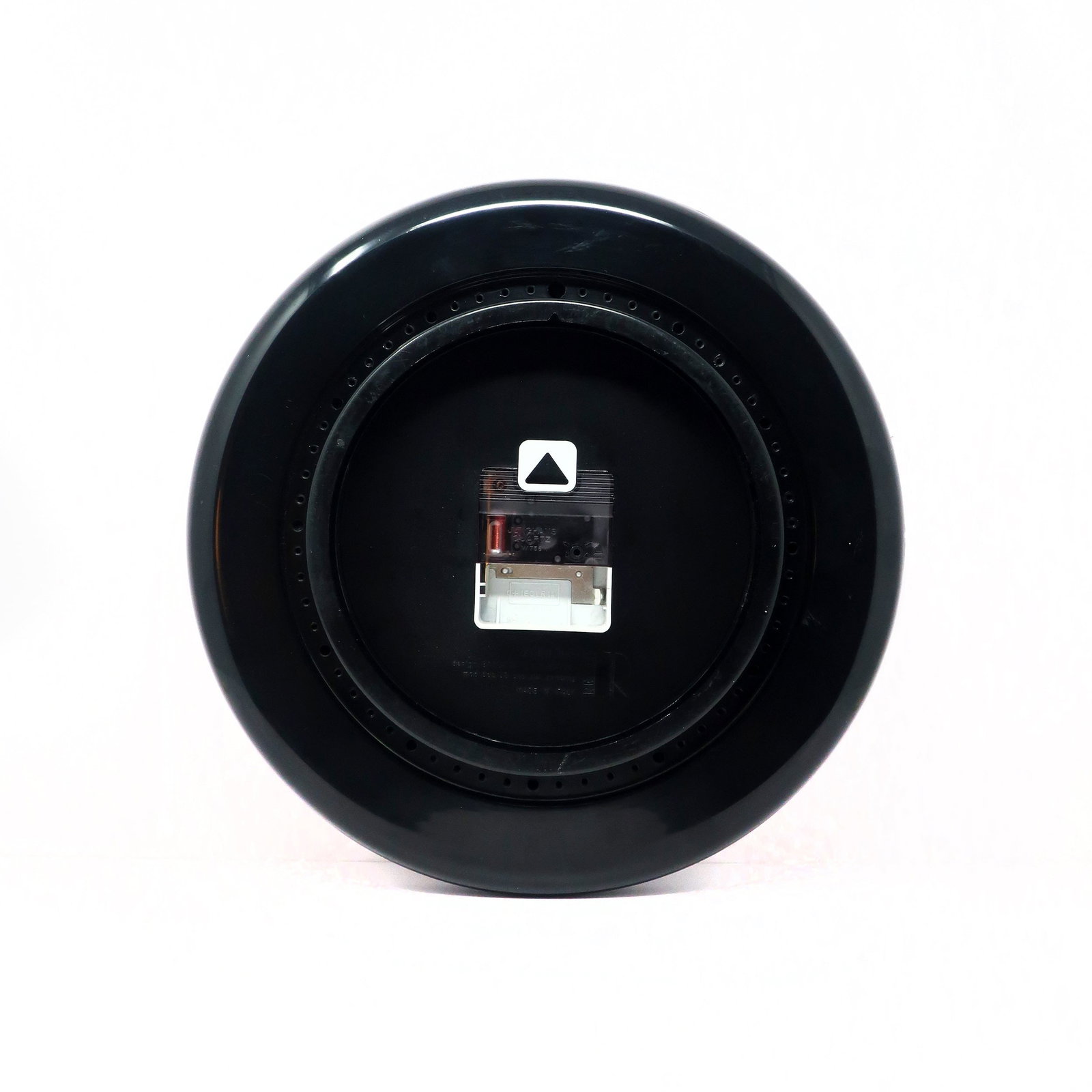 1980s Postmodern Black and Yellow Rexite Zero 980 Wall Clock - 5
