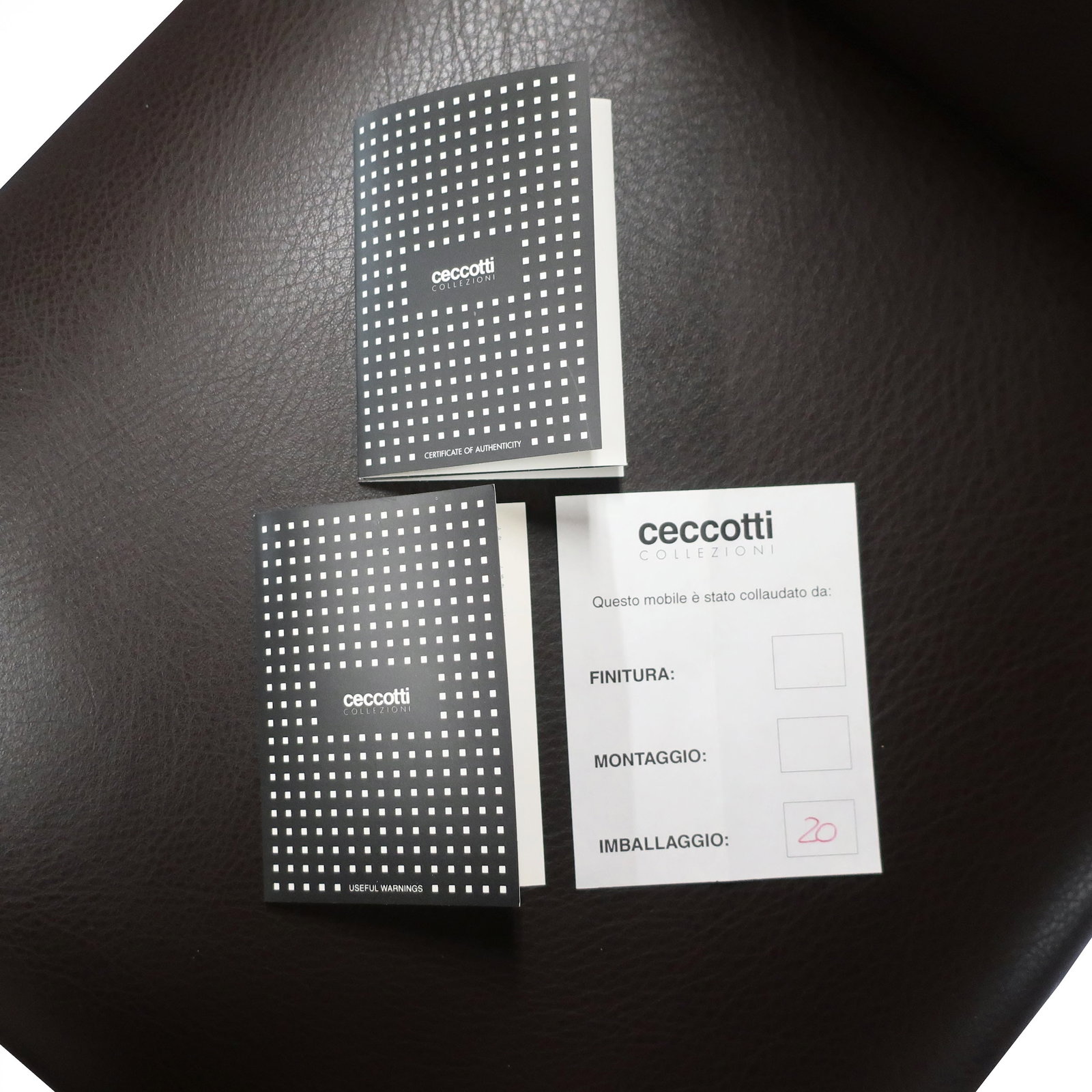Pair of Brown Leather "Classic Chair" by Roberto Lazzeroni for Ceccotti Collezioni - 10