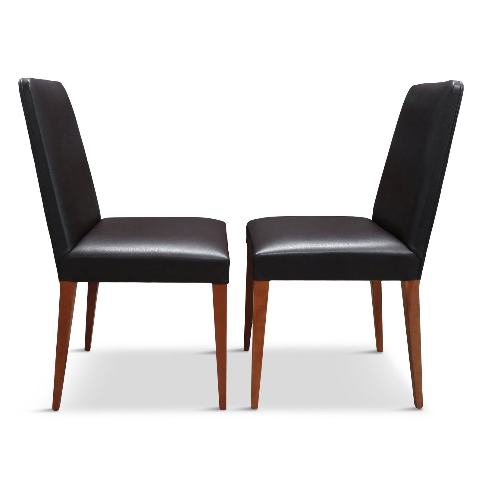 Pair of Brown Leather "Classic Chair" by Roberto Lazzeroni for Ceccotti Collezioni - 3