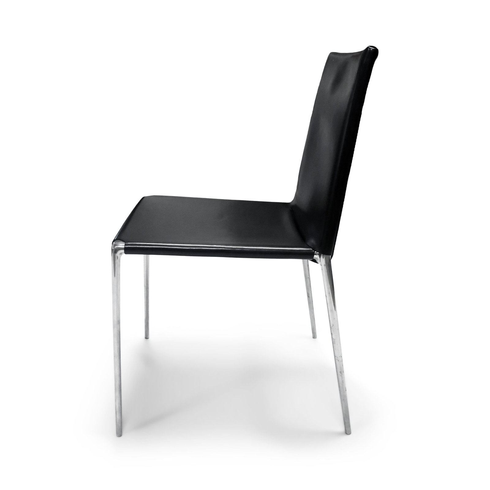 Black Leather Alma Chair by Roberto Barbieri for B&B Italia - 3