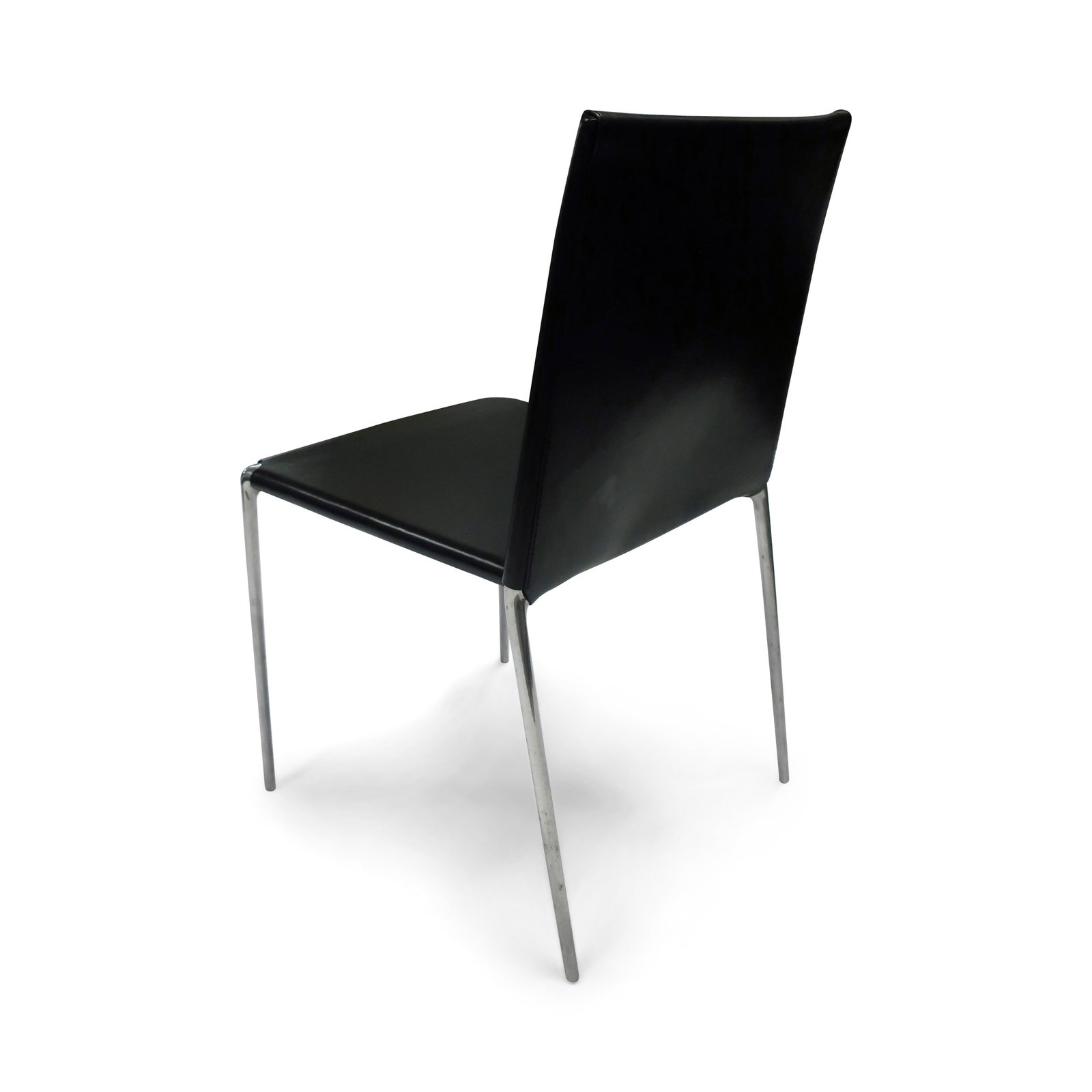 Black Leather Alma Chair by Roberto Barbieri for B&B Italia - 4