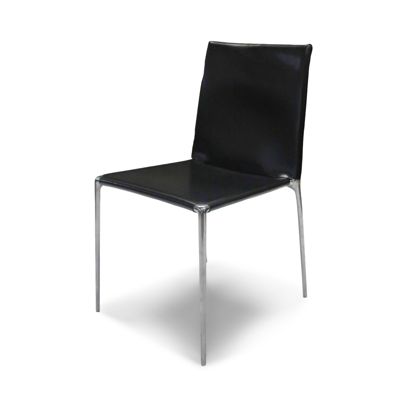 Black Leather Alma Chair by Roberto Barbieri for B&B Italia - 5