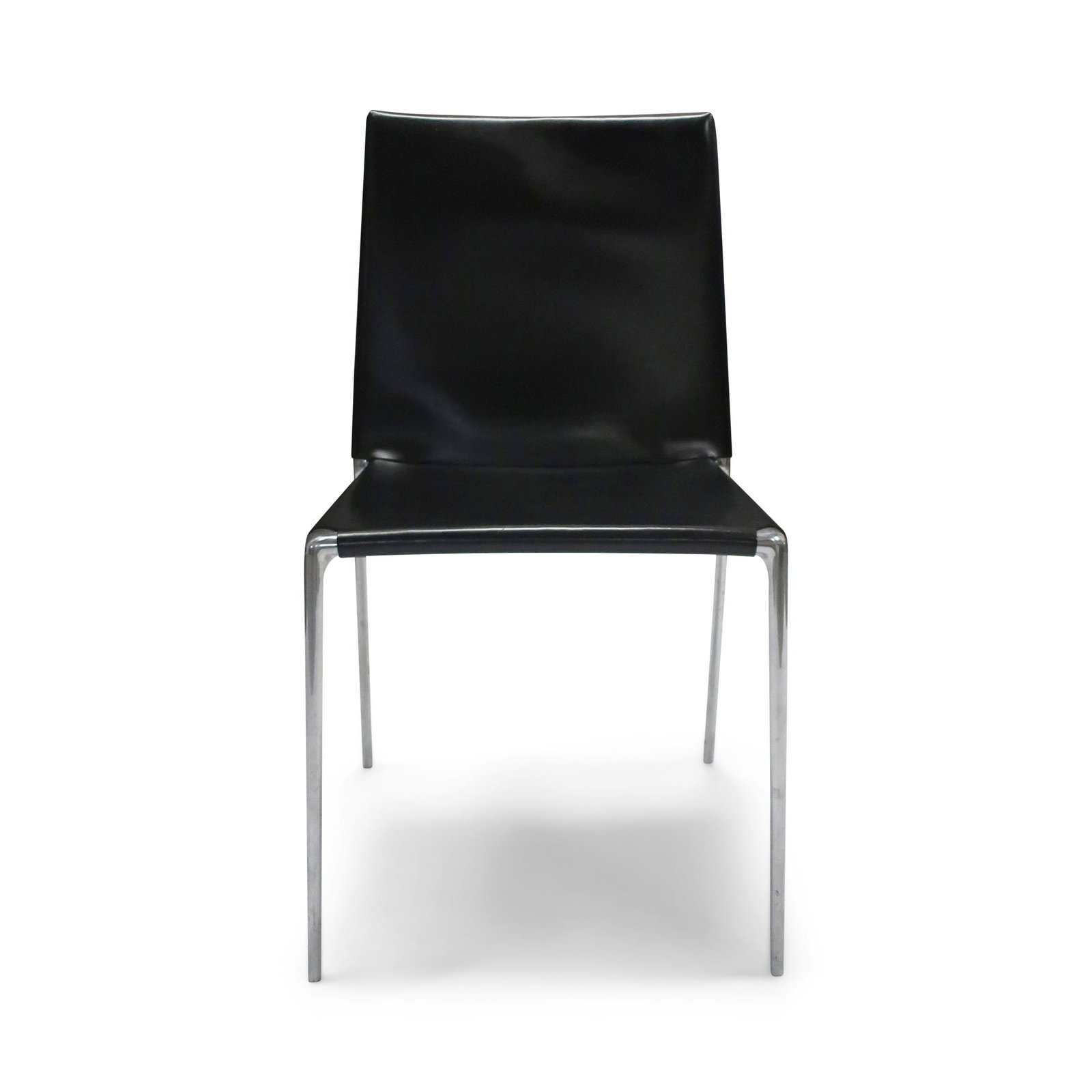 Black Leather Alma Chair by Roberto Barbieri for B&B Italia - 6