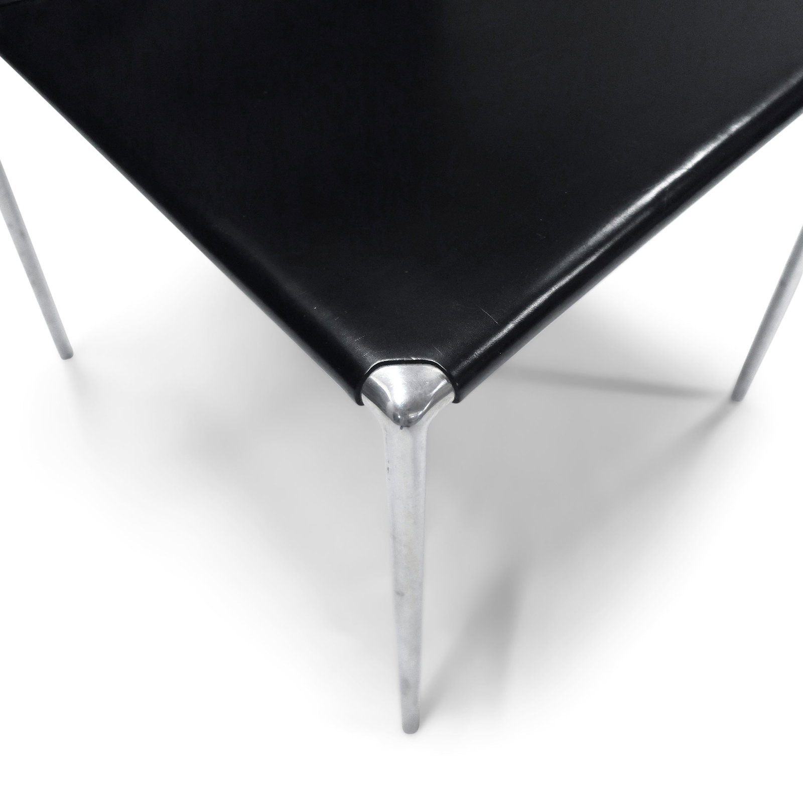 Black Leather Alma Chair by Roberto Barbieri for B&B Italia - 7