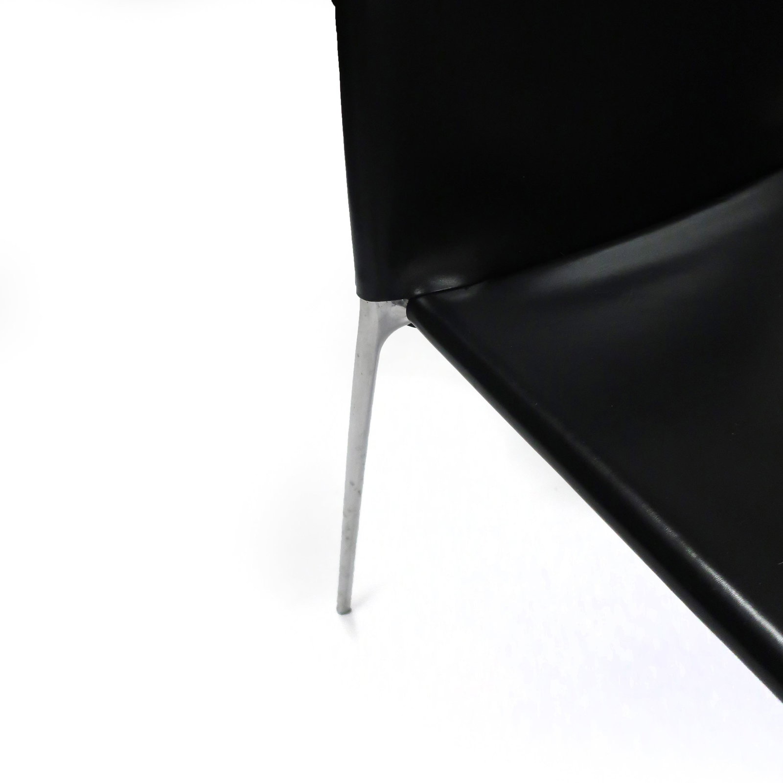 Black Leather Alma Chair by Roberto Barbieri for B&B Italia - 8
