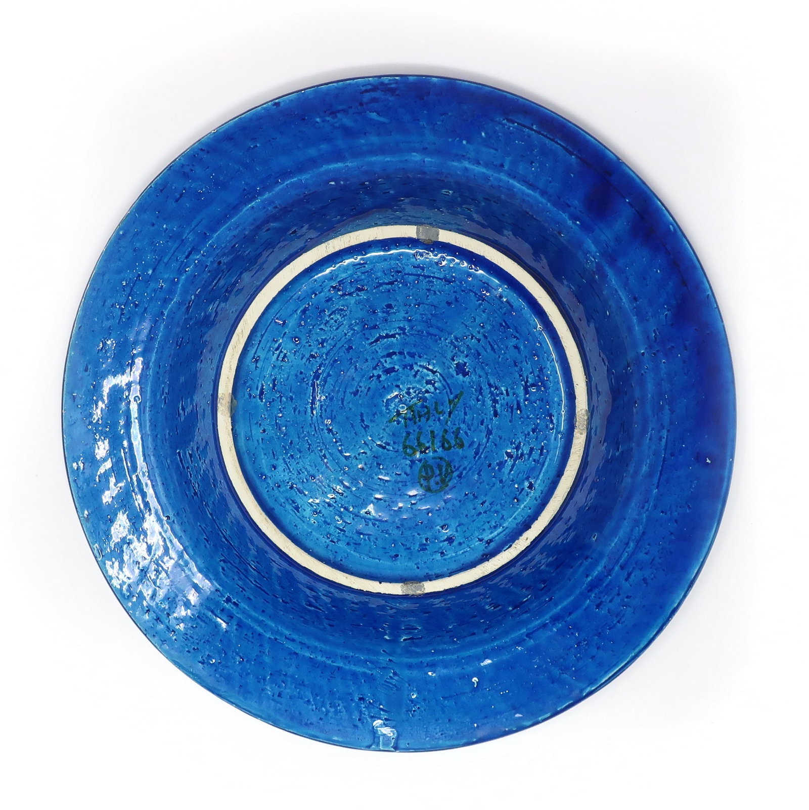 Vintage Large Blue Italian Ceramic Ashtray - 6