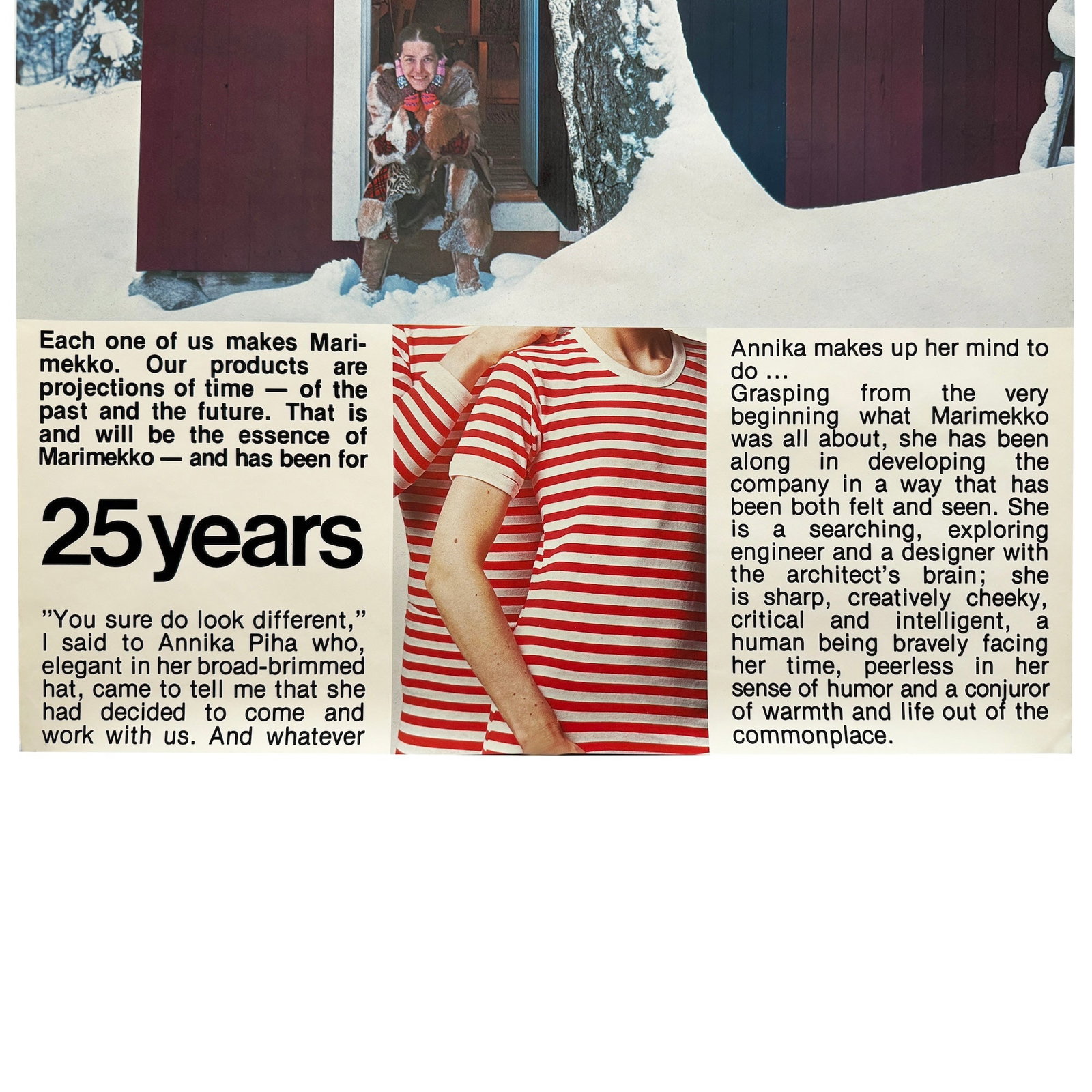 1970s 25th Anniversary Marimekko Poster with Annika Piha - 4