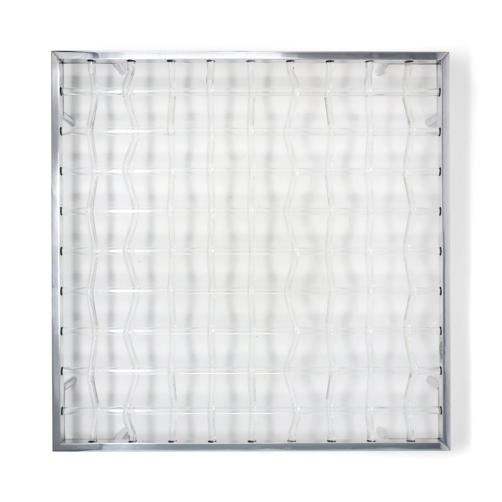 Andrea Branzi for Zanotta Glass & Nickel Centerpiece (1999) - 3