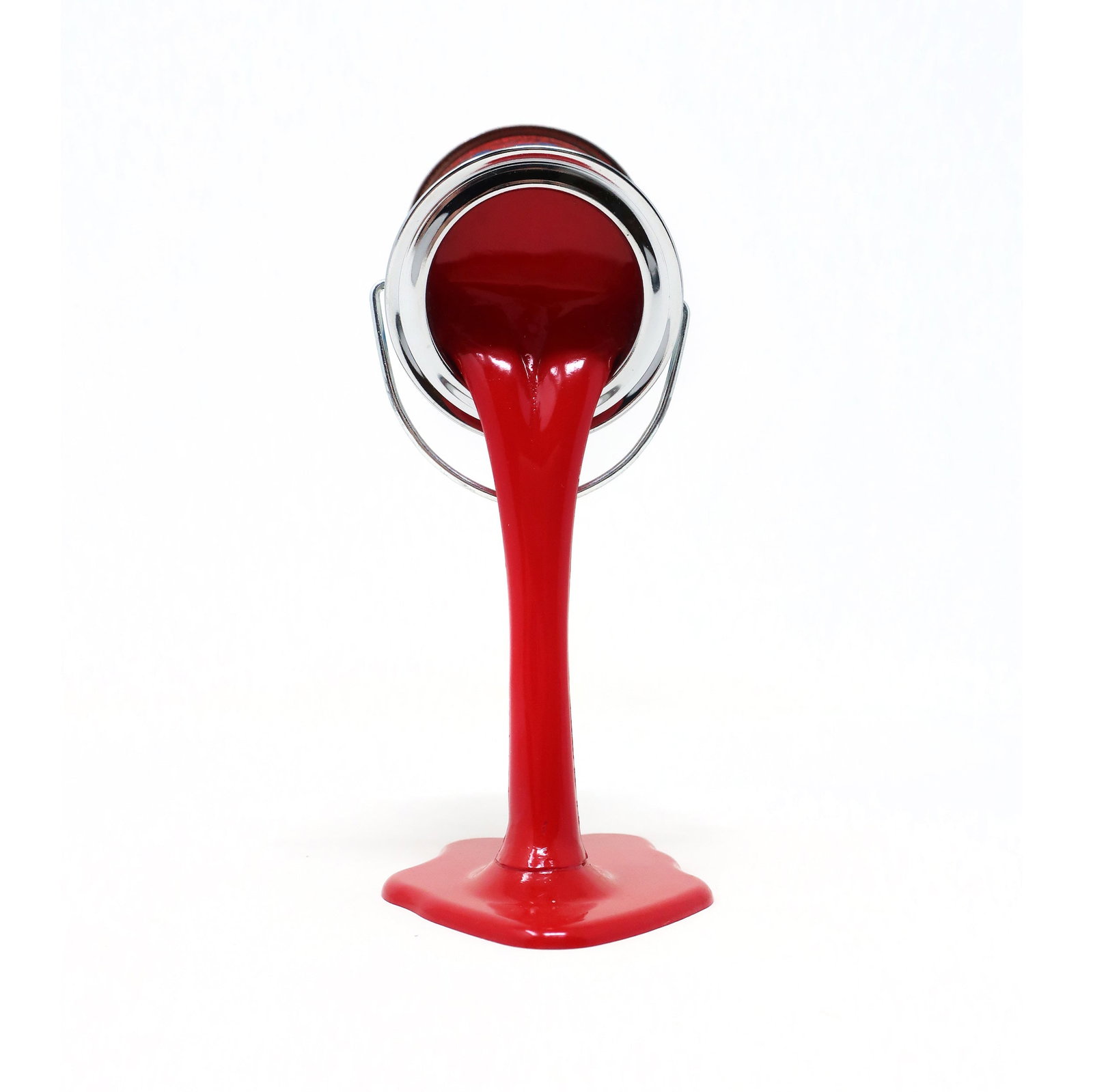 Vintage Red Pop Art APC Pouring Paint Can Bank - 4