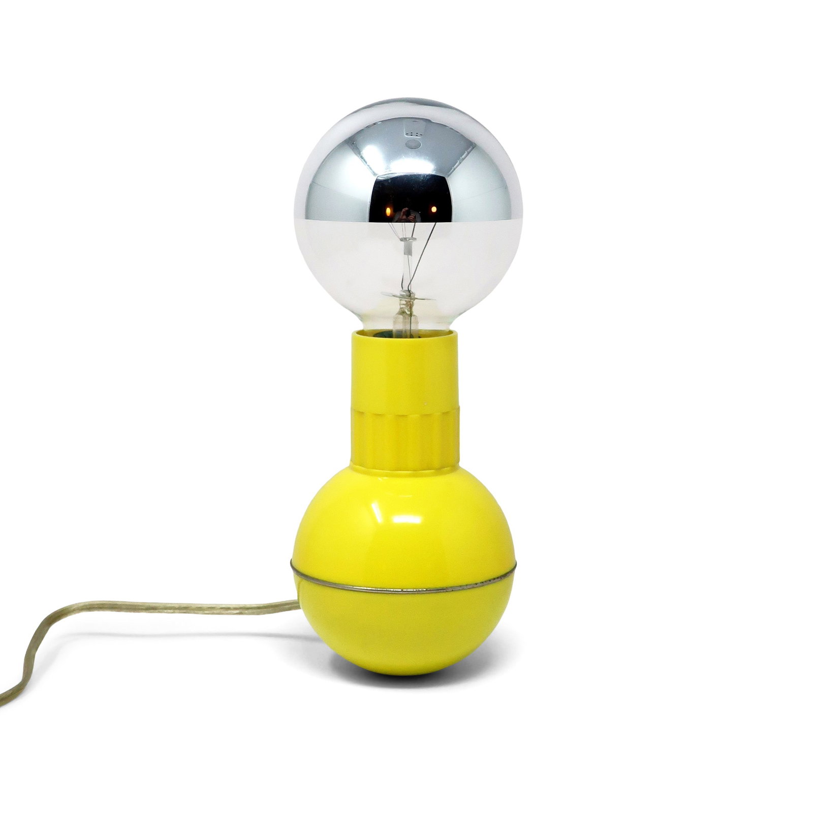 Vintage Enzo Mari Yellow Dumbbell Lamp - 2