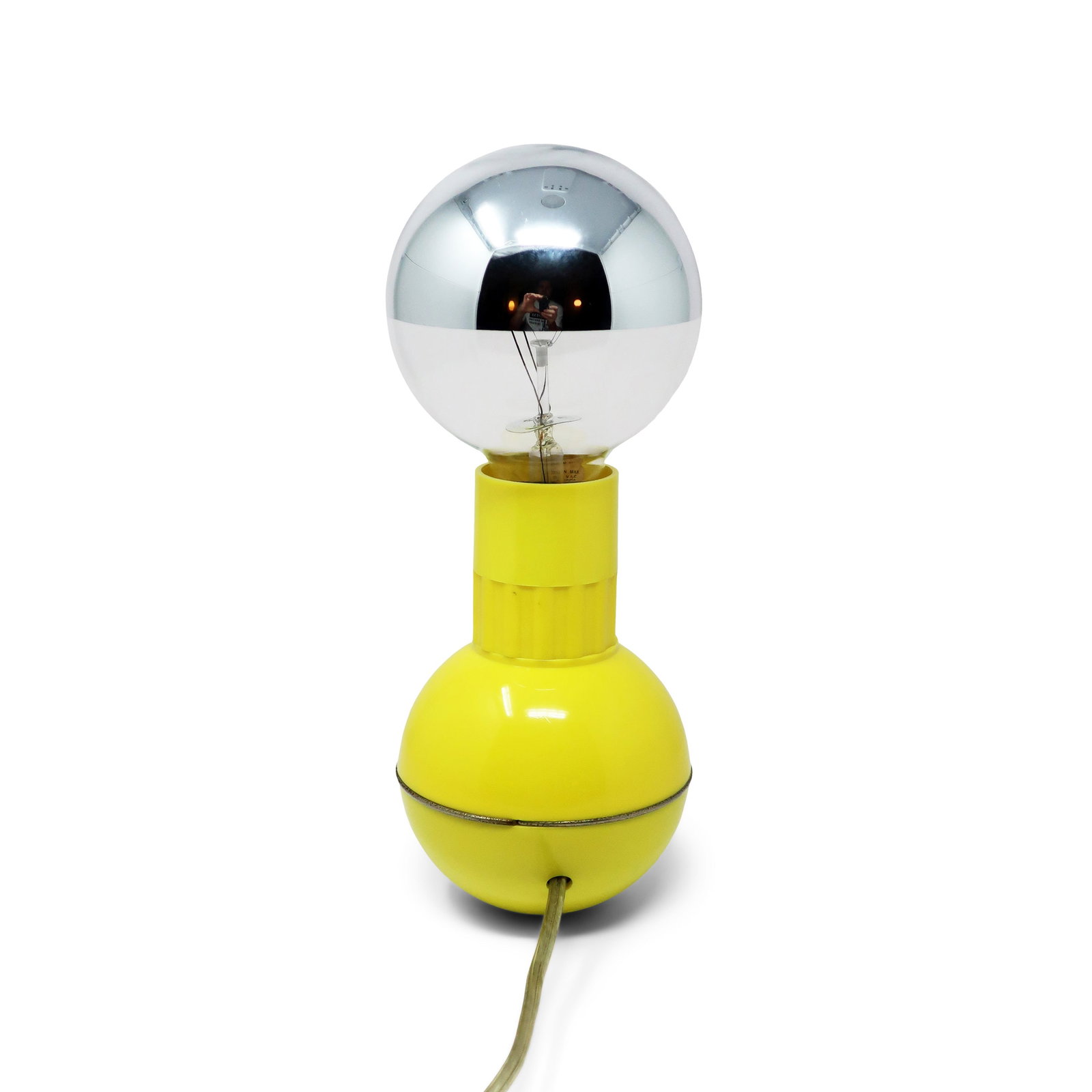 Vintage Enzo Mari Yellow Dumbbell Lamp - 3