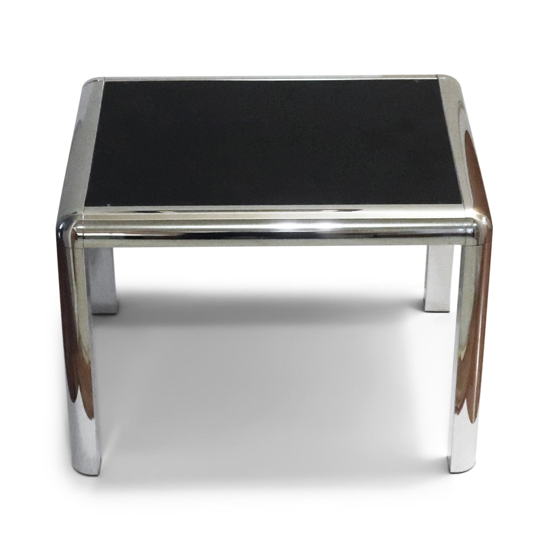 Pair of 1970s Chrome and Glass Side Tables - 4