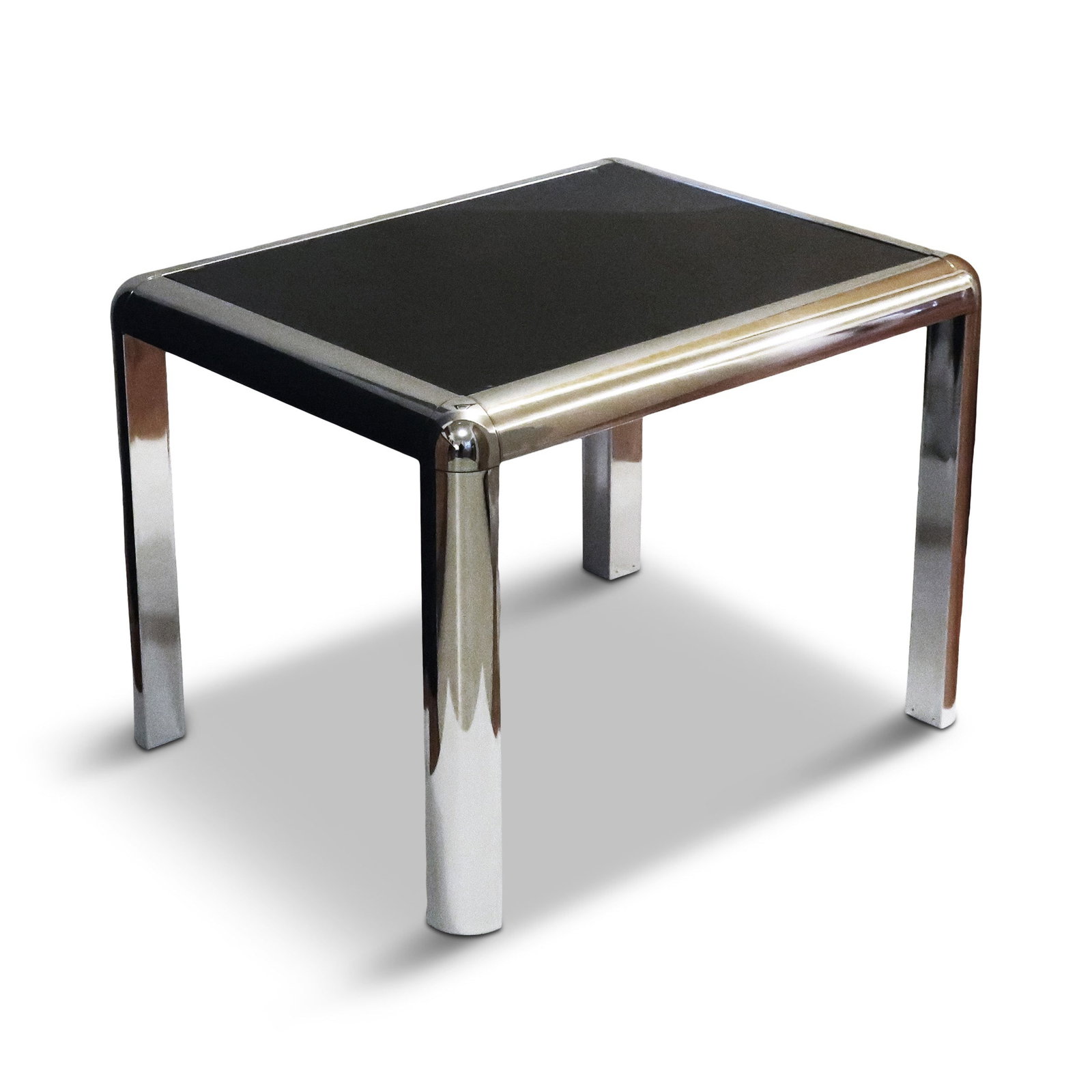Pair of 1970s Chrome and Glass Side Tables - 5