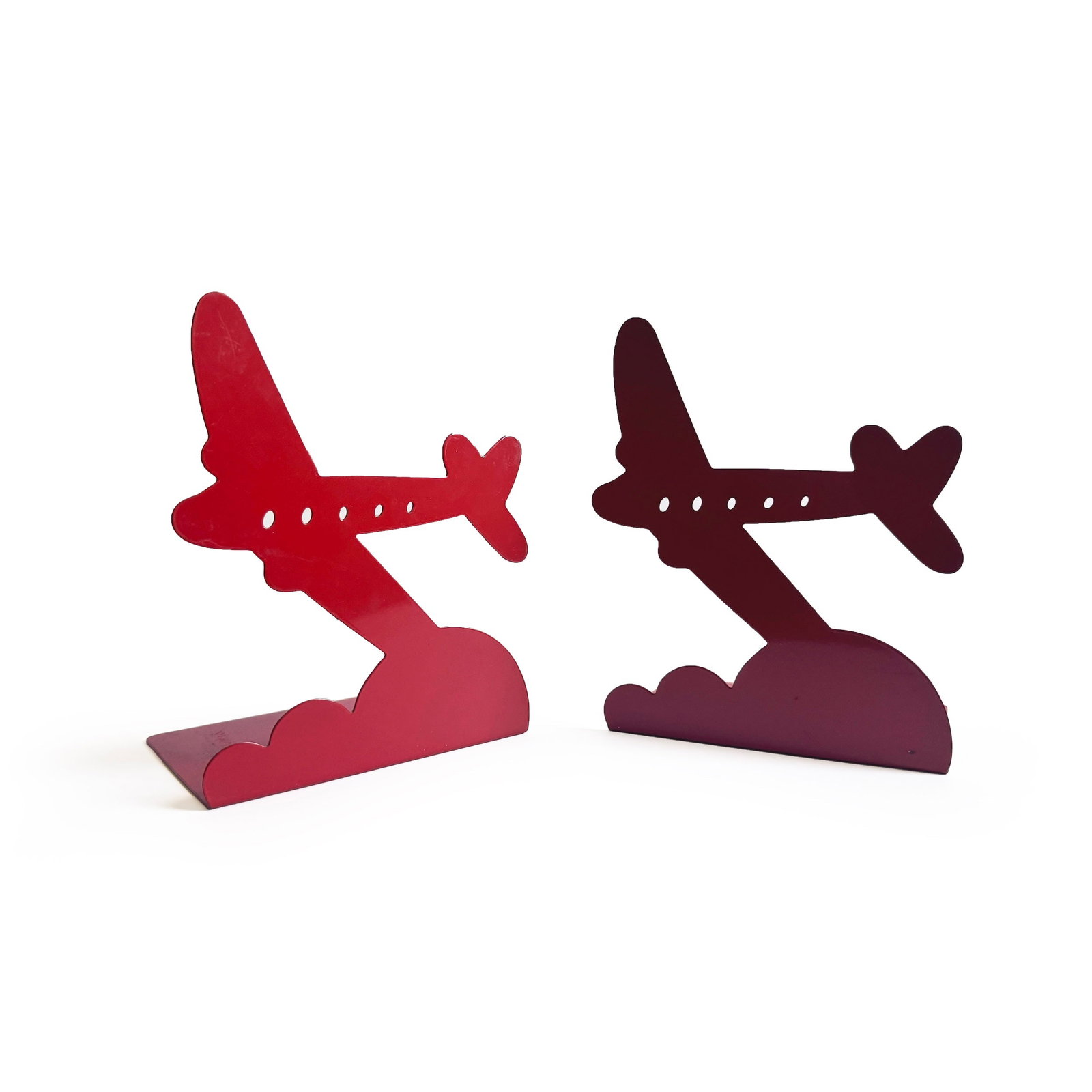Pair of 1970s Red Airplane Bookends by Randall Schwartz for Moxie - 5