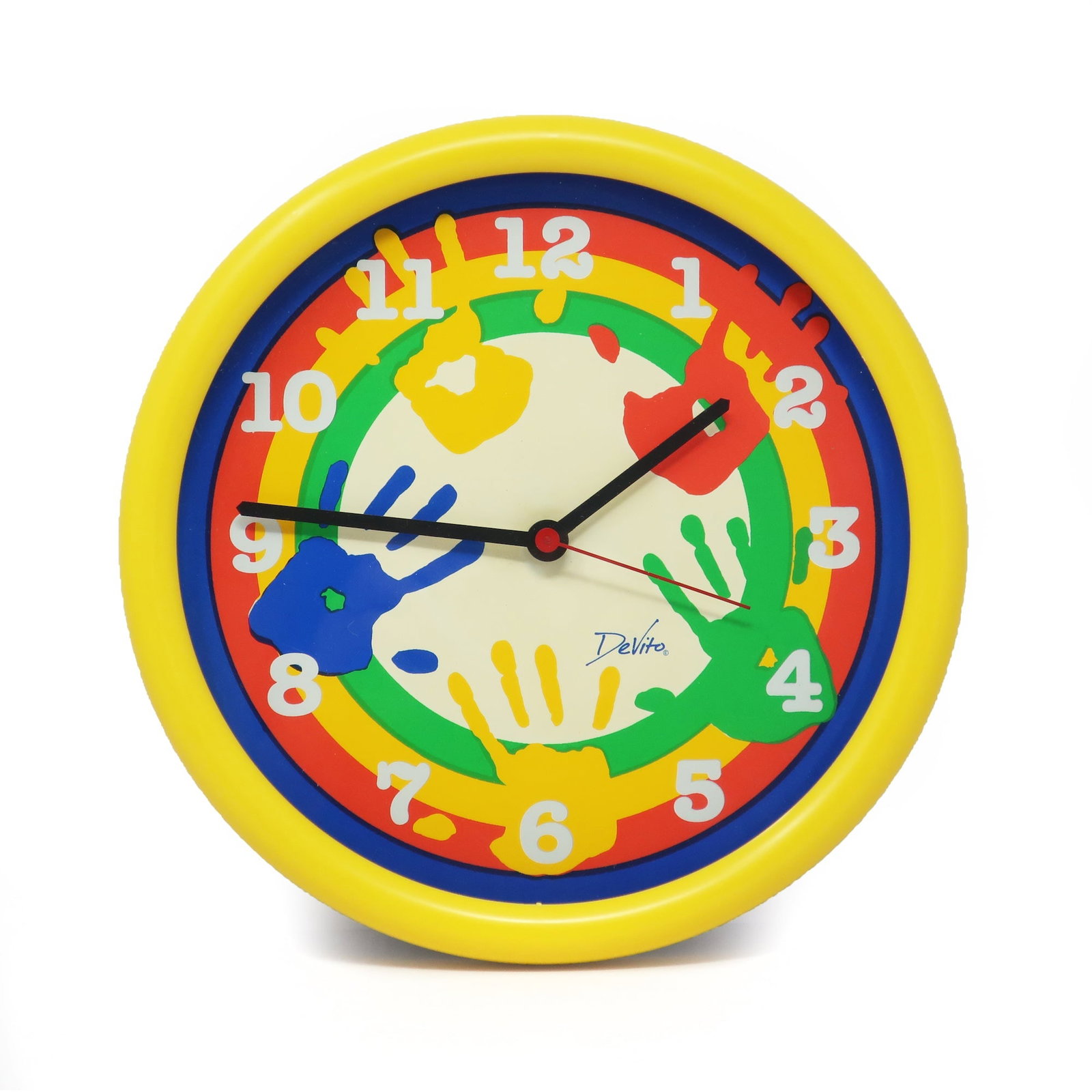 1980s Colorful Handprint Wall Clock by Devito (1 of 6)