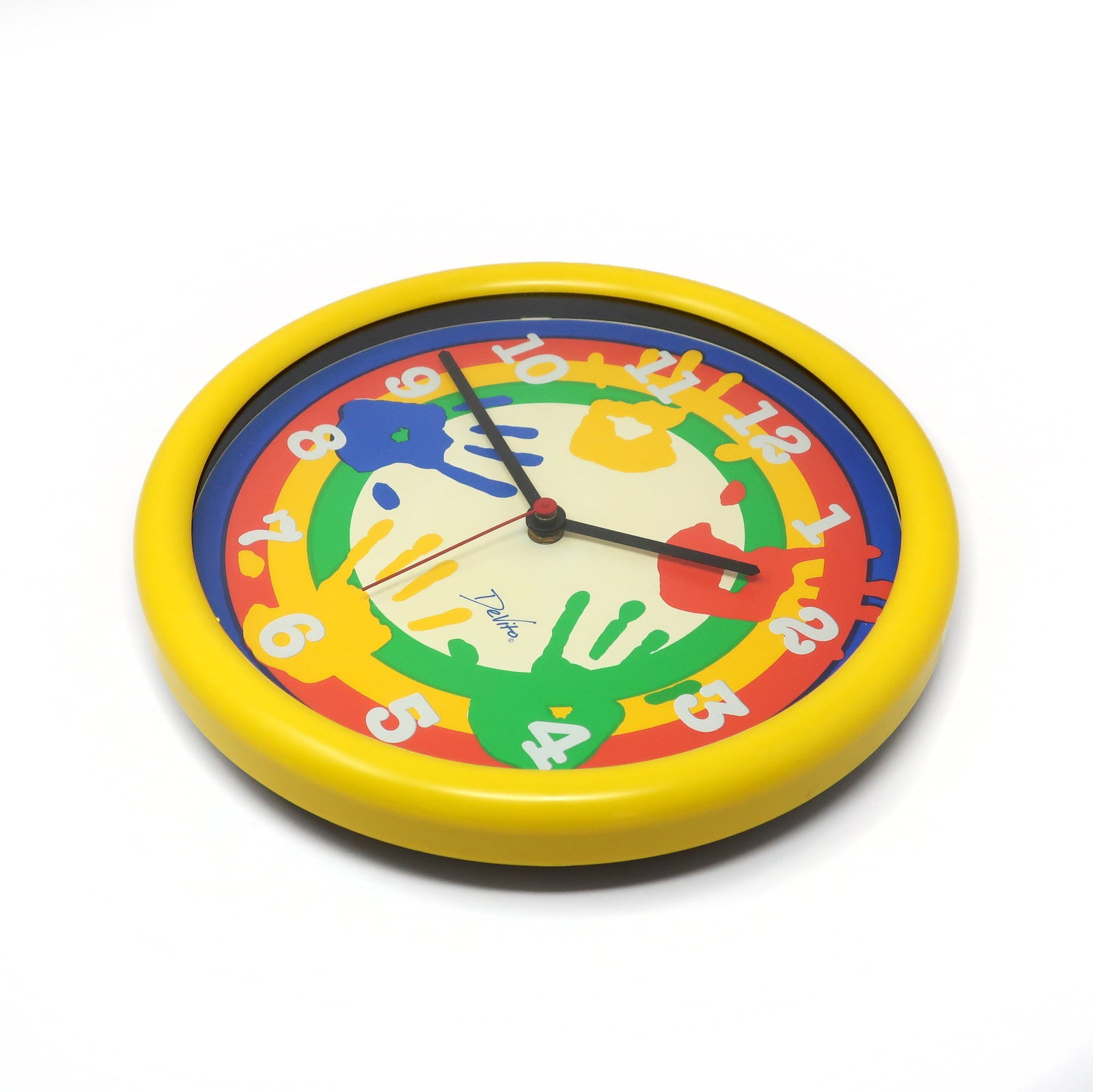 1980s Colorful Handprint Wall Clock by Devito - 2