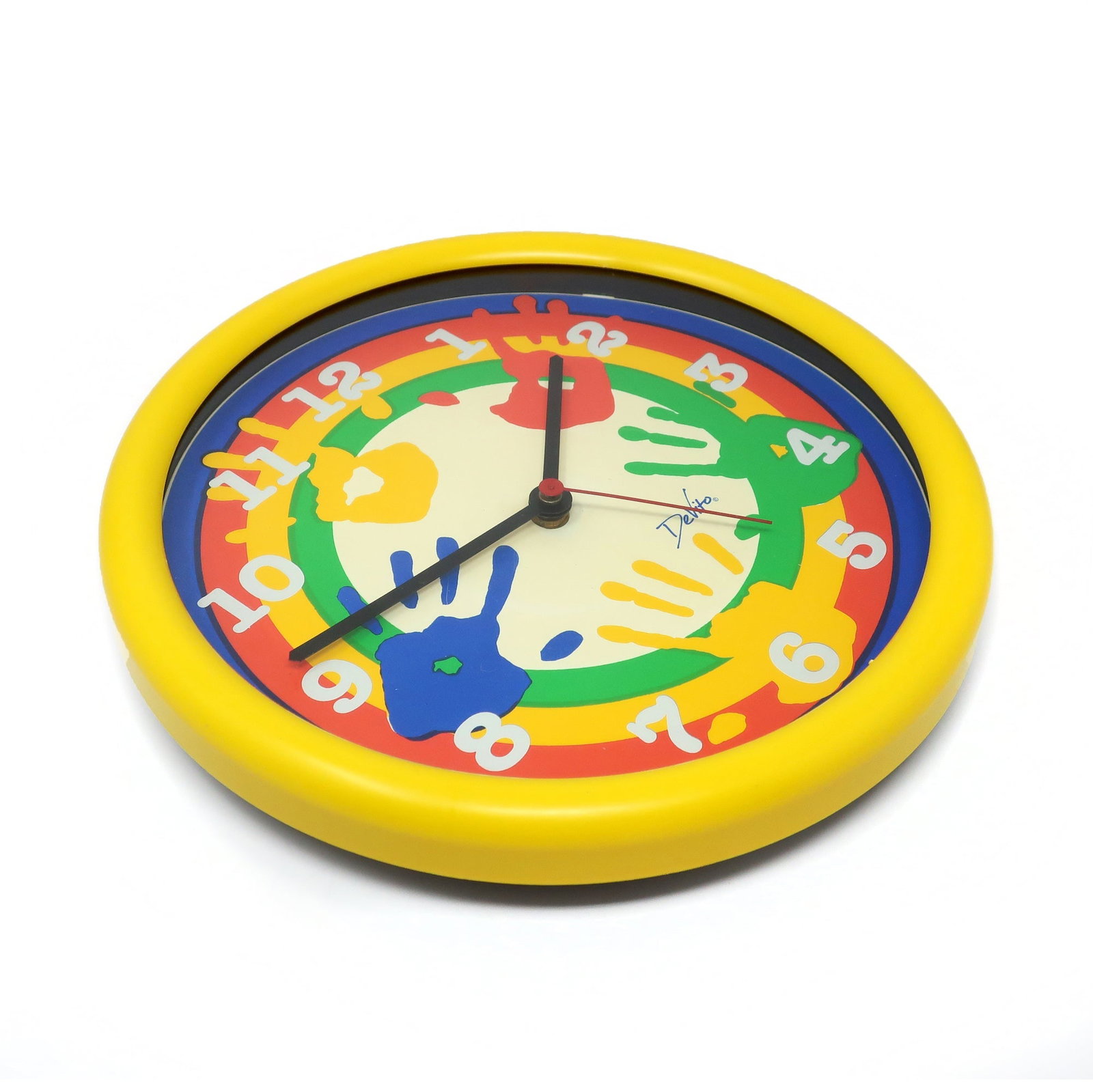 1980s Colorful Handprint Wall Clock by Devito - 3