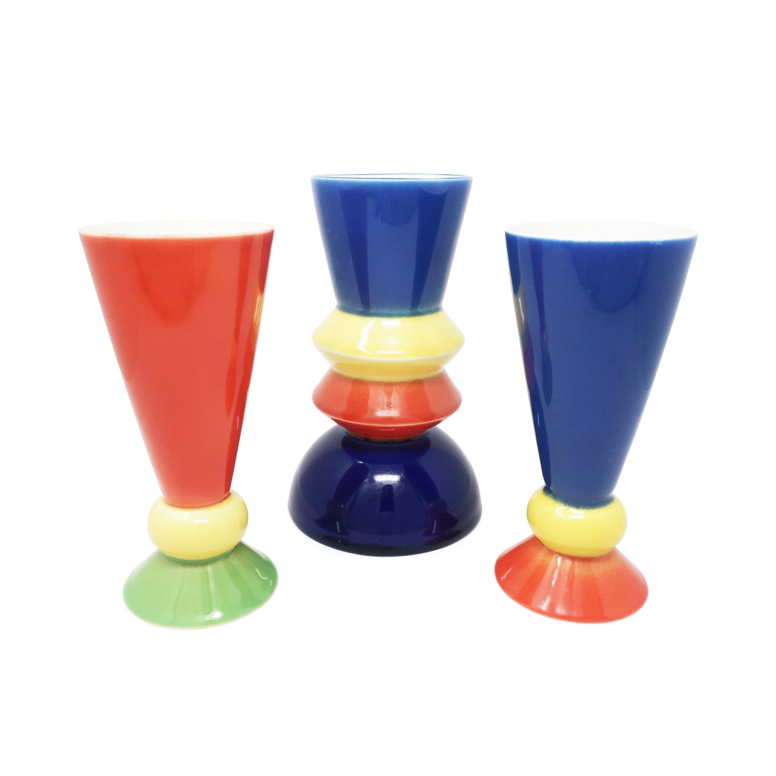Set of Three Postmodern Vases by Heide Warlamis for Vienna Collection - 2