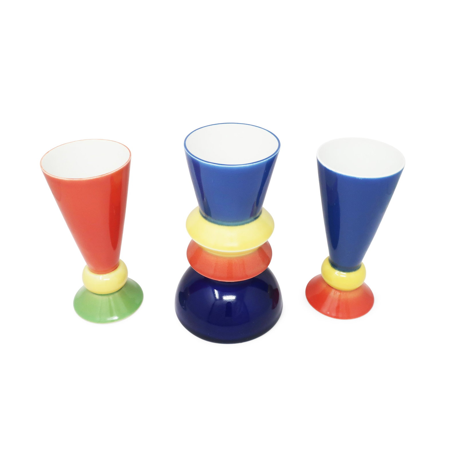 Set of Three Postmodern Vases by Heide Warlamis for Vienna Collection - 3