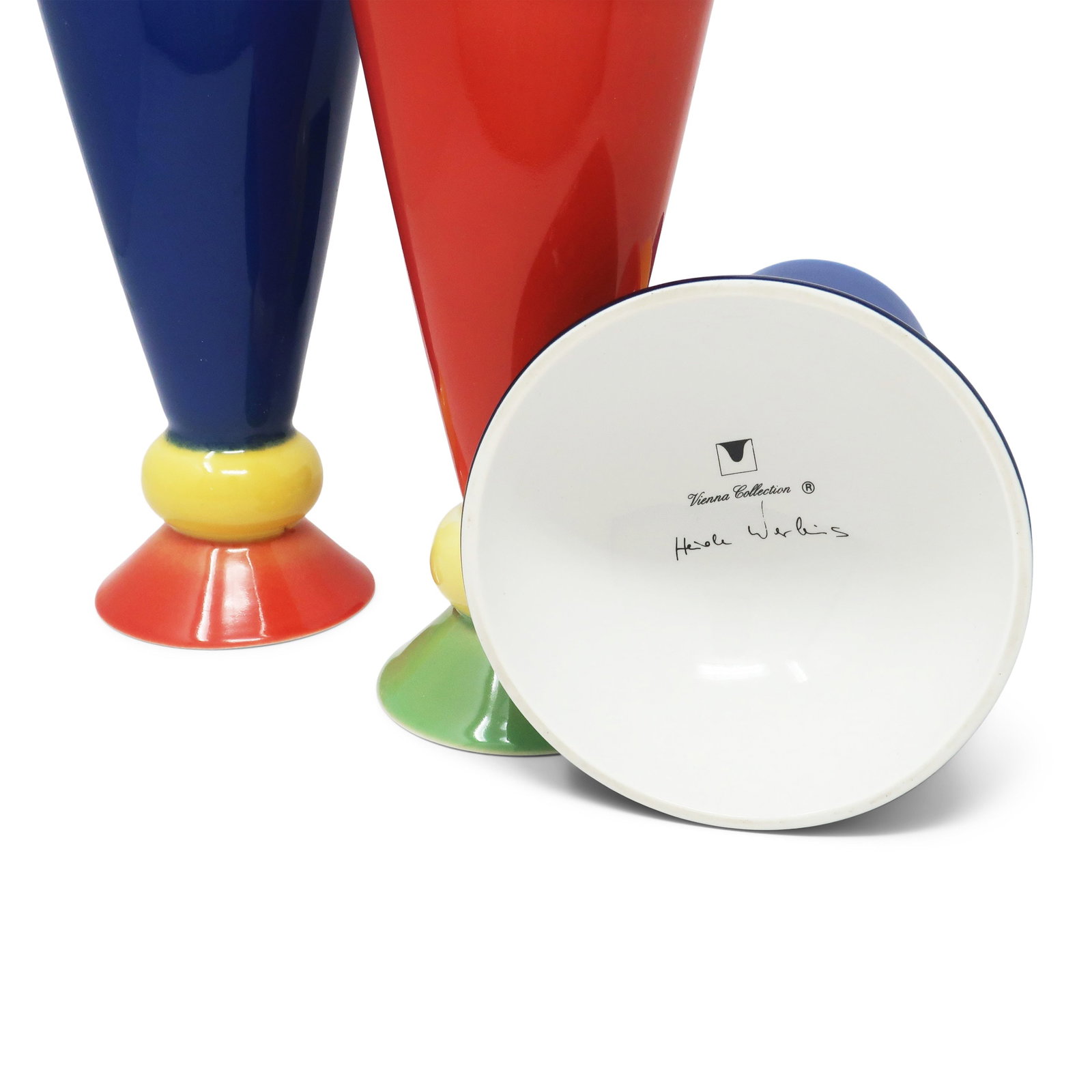 Set of Three Postmodern Vases by Heide Warlamis for Vienna Collection - 7