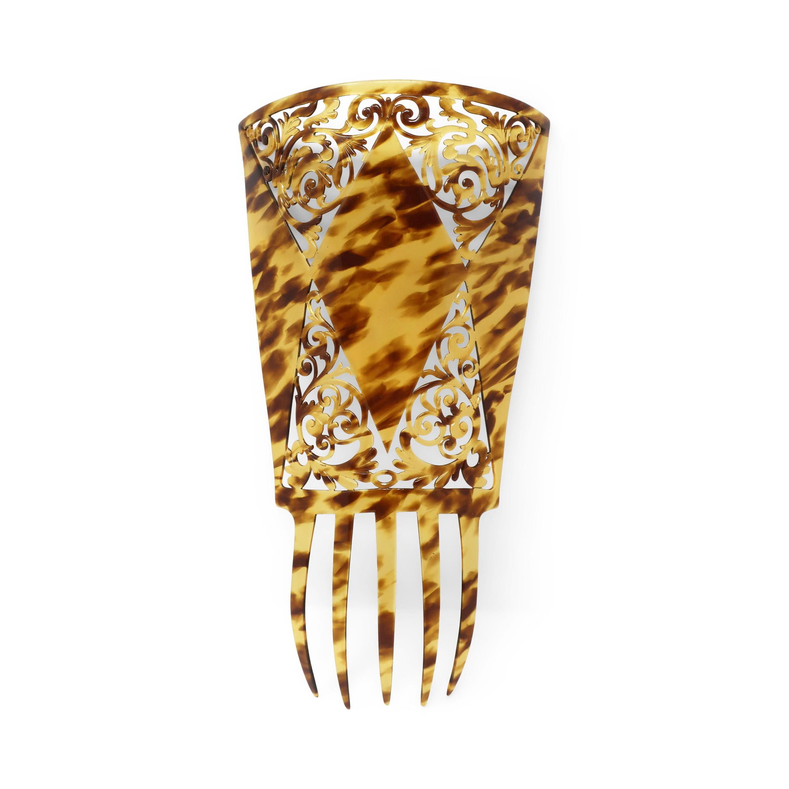 19th Century Tortoise Shell Decorative Hair Comb or Head Piece (1 of 8)
