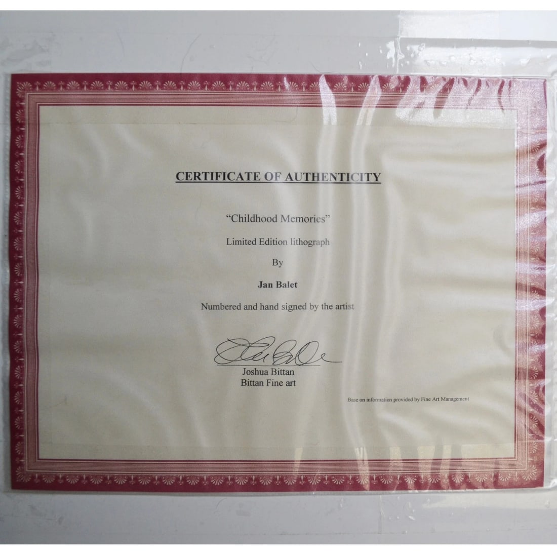 Limited Edition "Childhood Memories" Lithograph by Jan Balet - 4