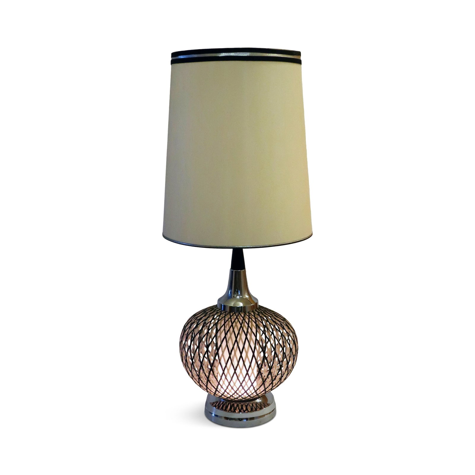 Pair of Mid Century Modern Spun Lucite Spaghetti Table Lamps - 6