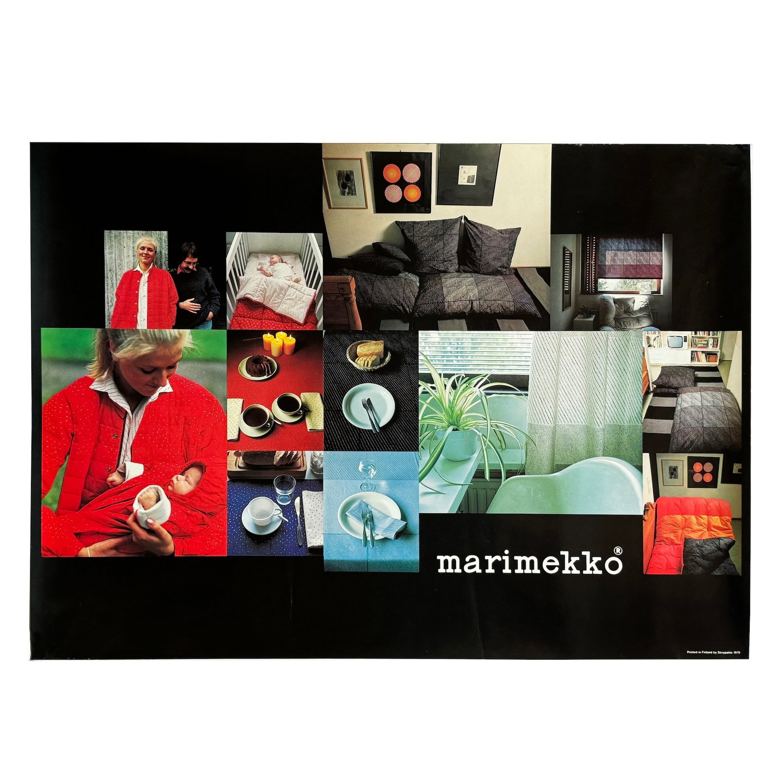 1979 Marimekko Promotional Poster: As part of Marimekko's ongoing efforts to promote the brand worldwide, this piece is from a line of posters sent to distributors, press, and agents. Because they weren't available to the public, they
