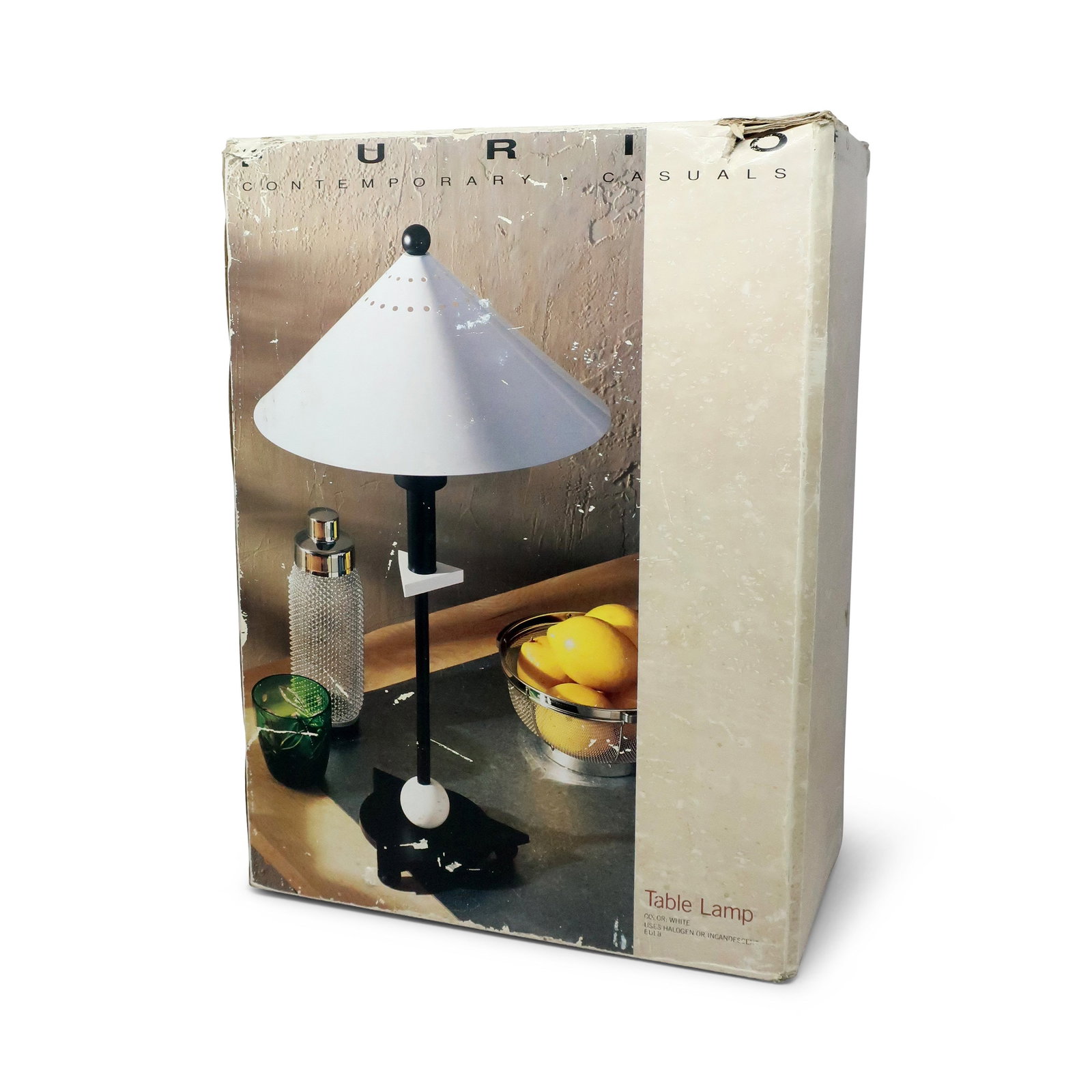 1980s Postmodern Black and White Table Lamp - 7