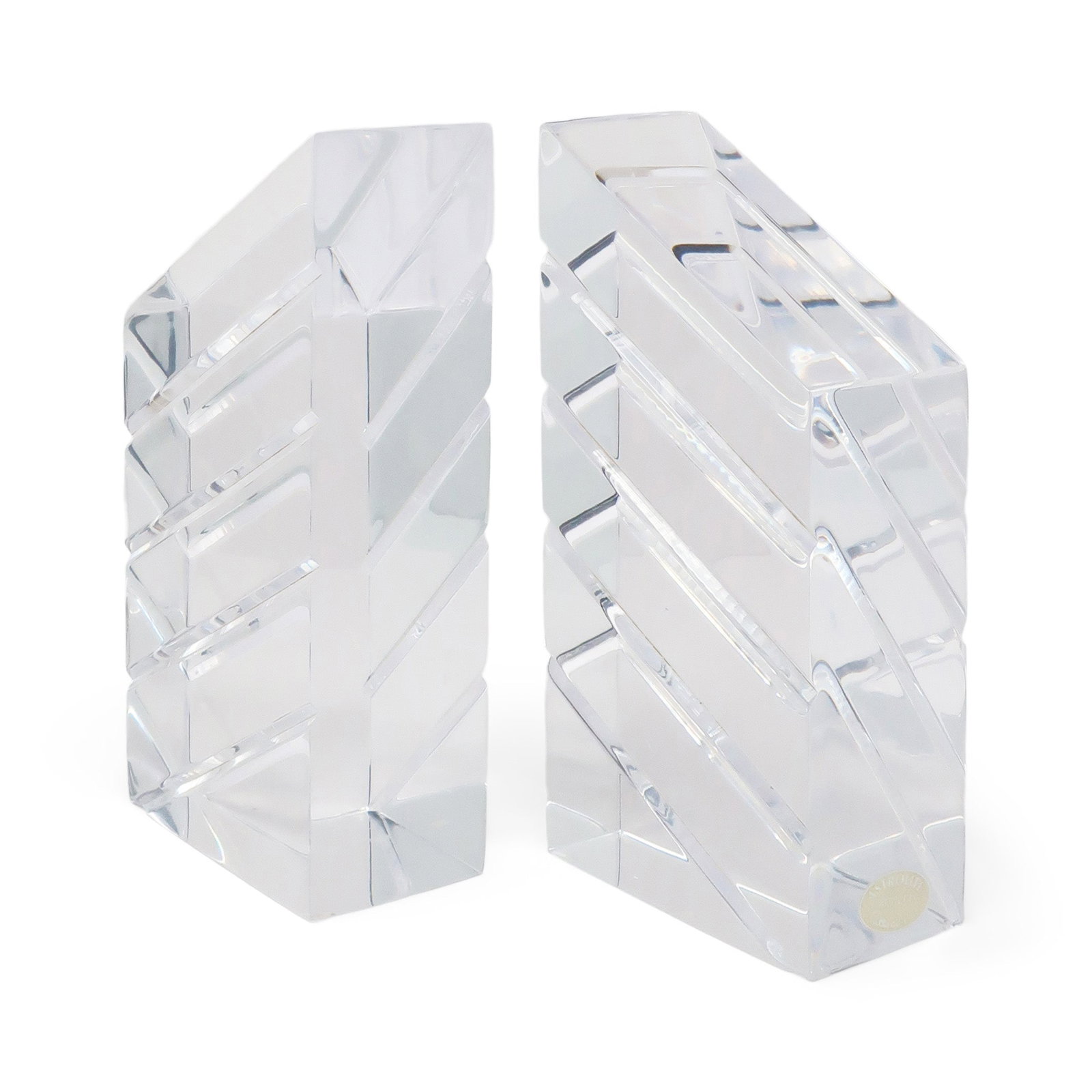 1980s Faceted Lucite Bookends by Ritts Co. of Los Angeles - 4