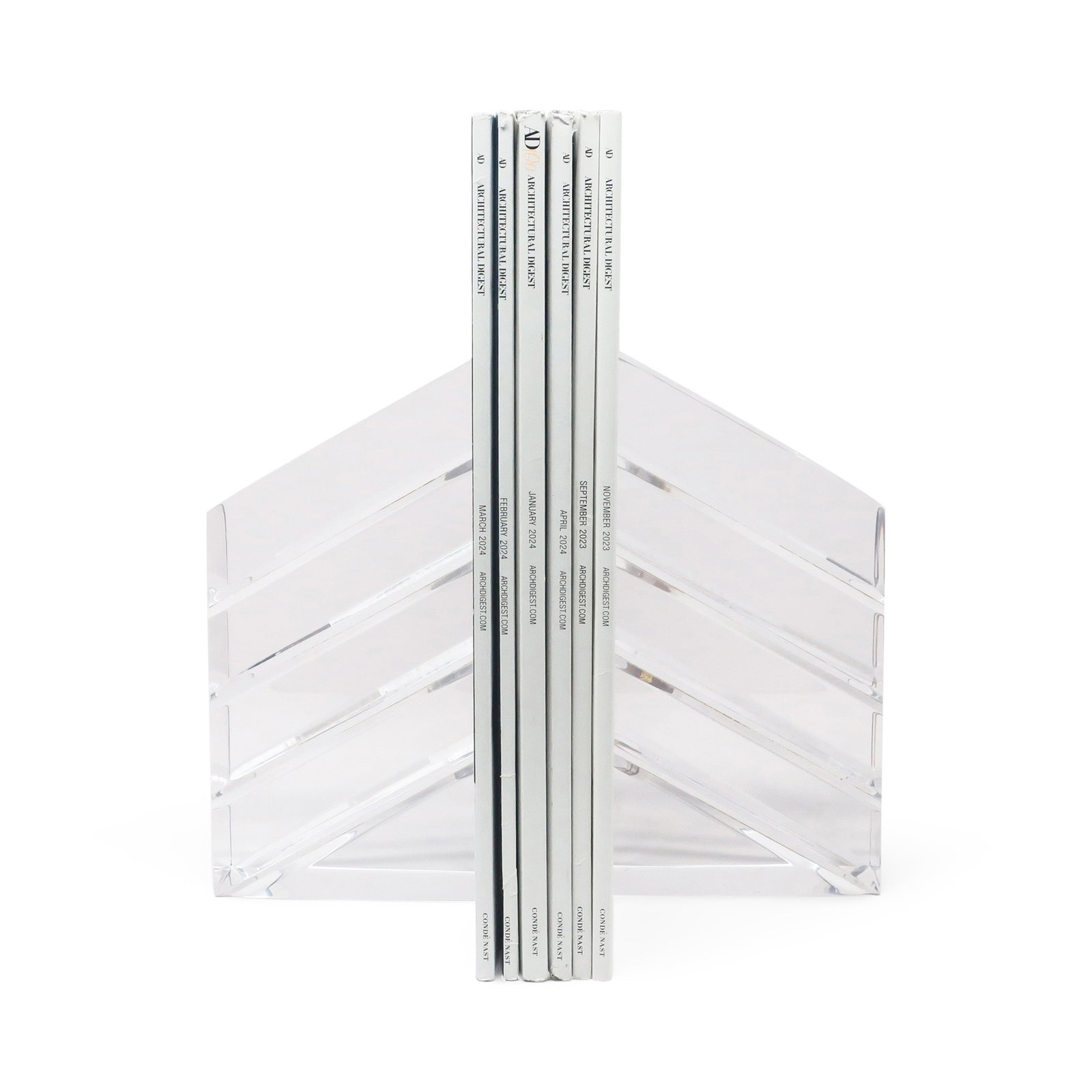 1980s Faceted Lucite Bookends by Ritts Co. of Los Angeles - 5