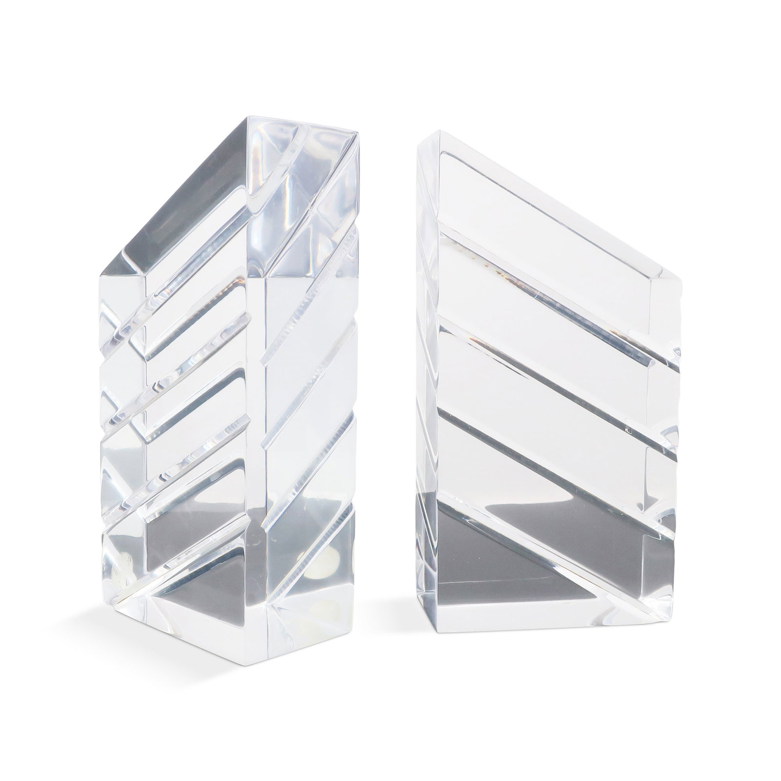 1980s Faceted Lucite Bookends by Ritts Co. of Los Angeles - 6